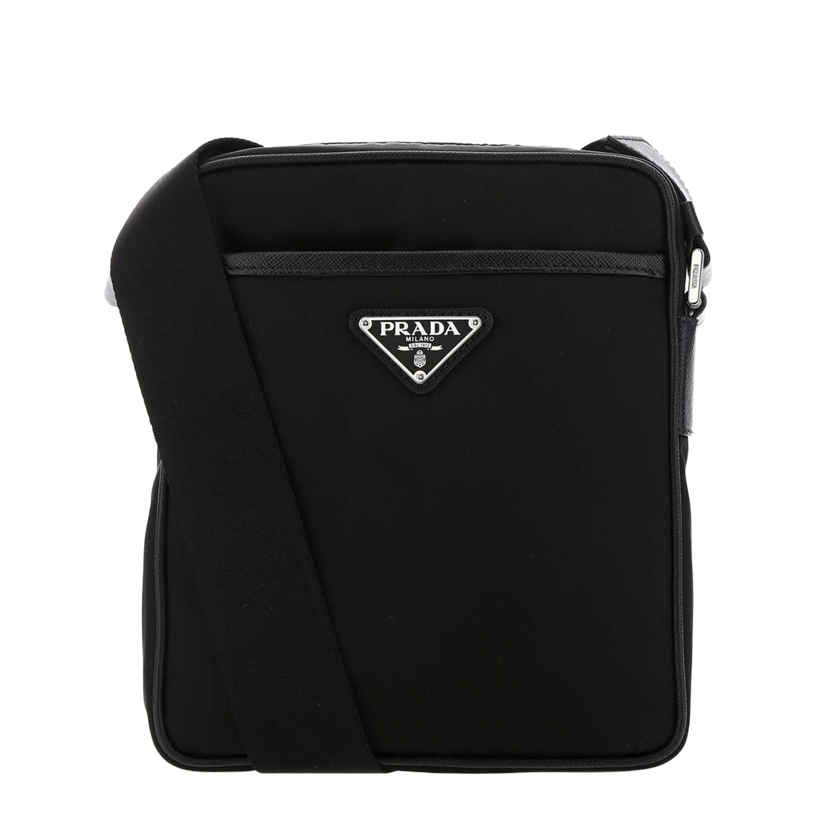 Black Nylon Crossbody Bag - Image 1