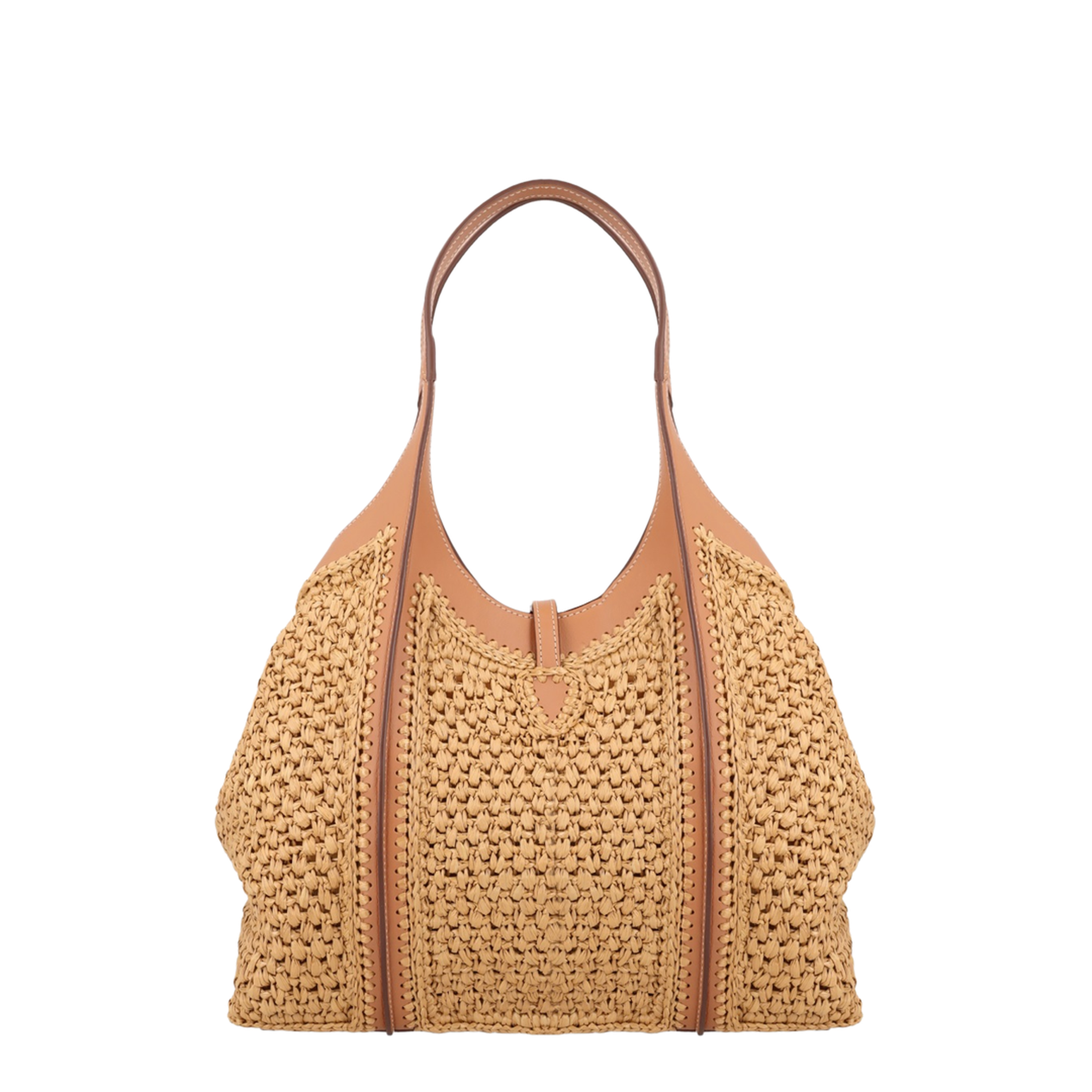Timeless Shopping Bag In Raffia And Leather Medium - Image 3