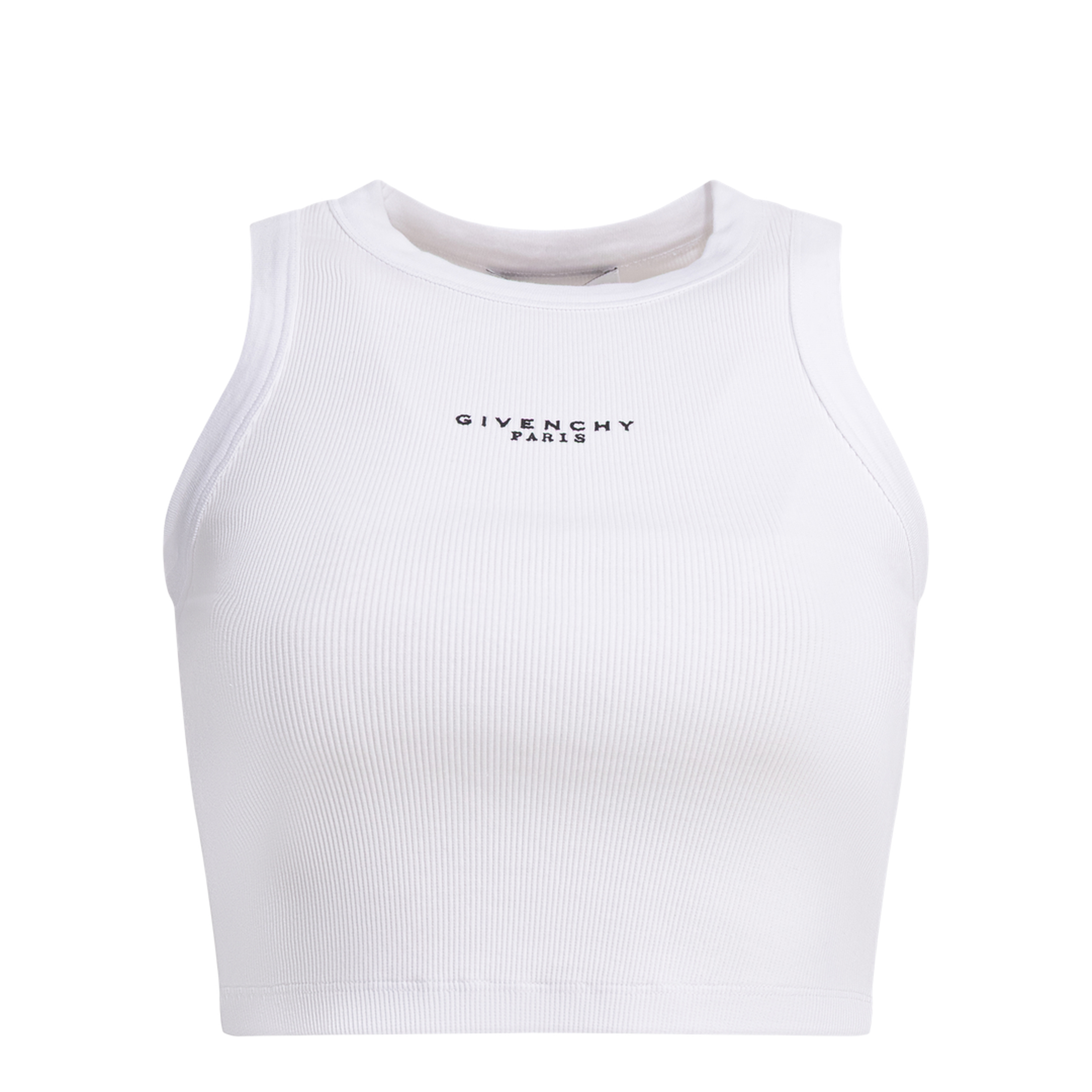 Cropped Tank Top With Logo - Image 1