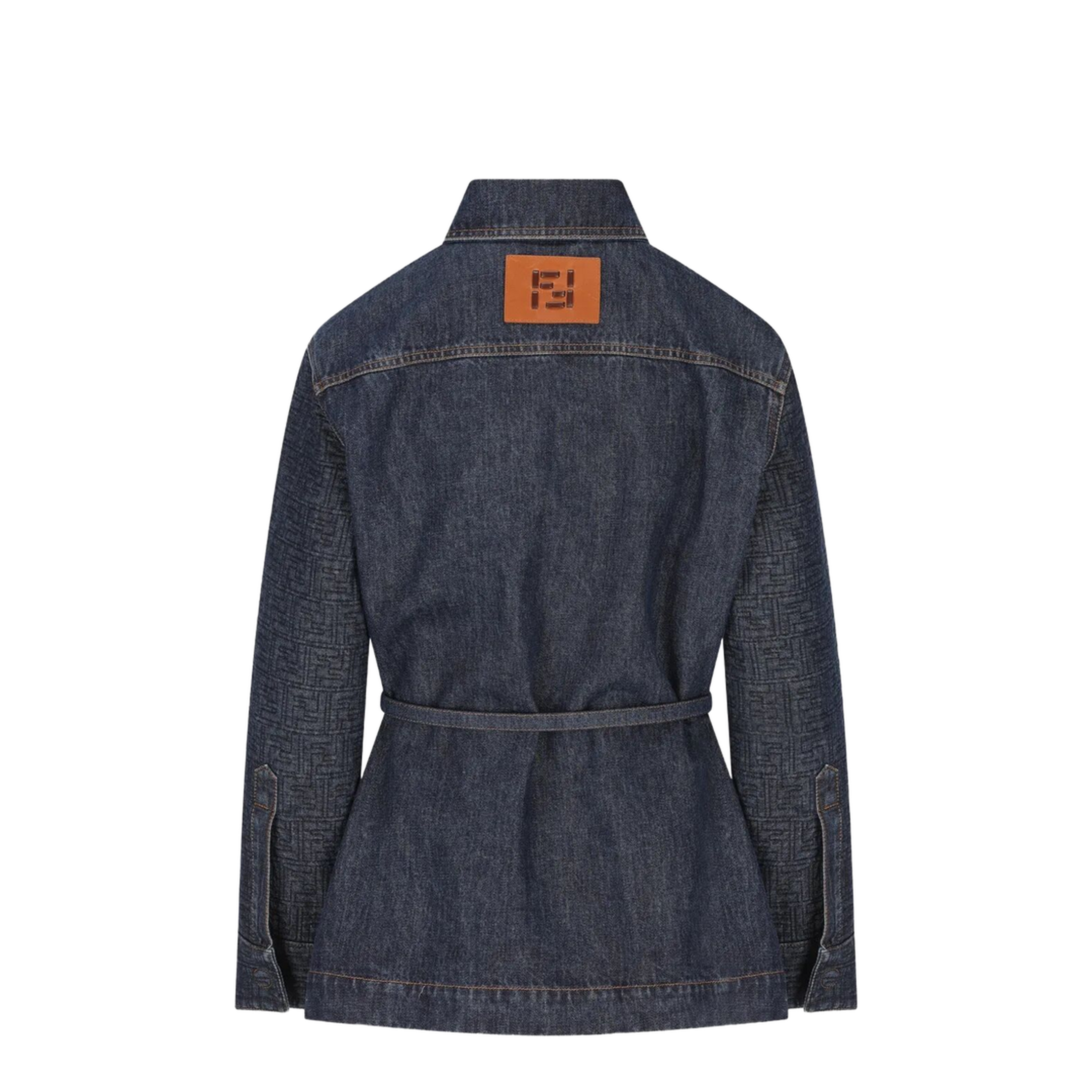 Go-To Denim Shirt Jacket with Quilted Motif - Image 2