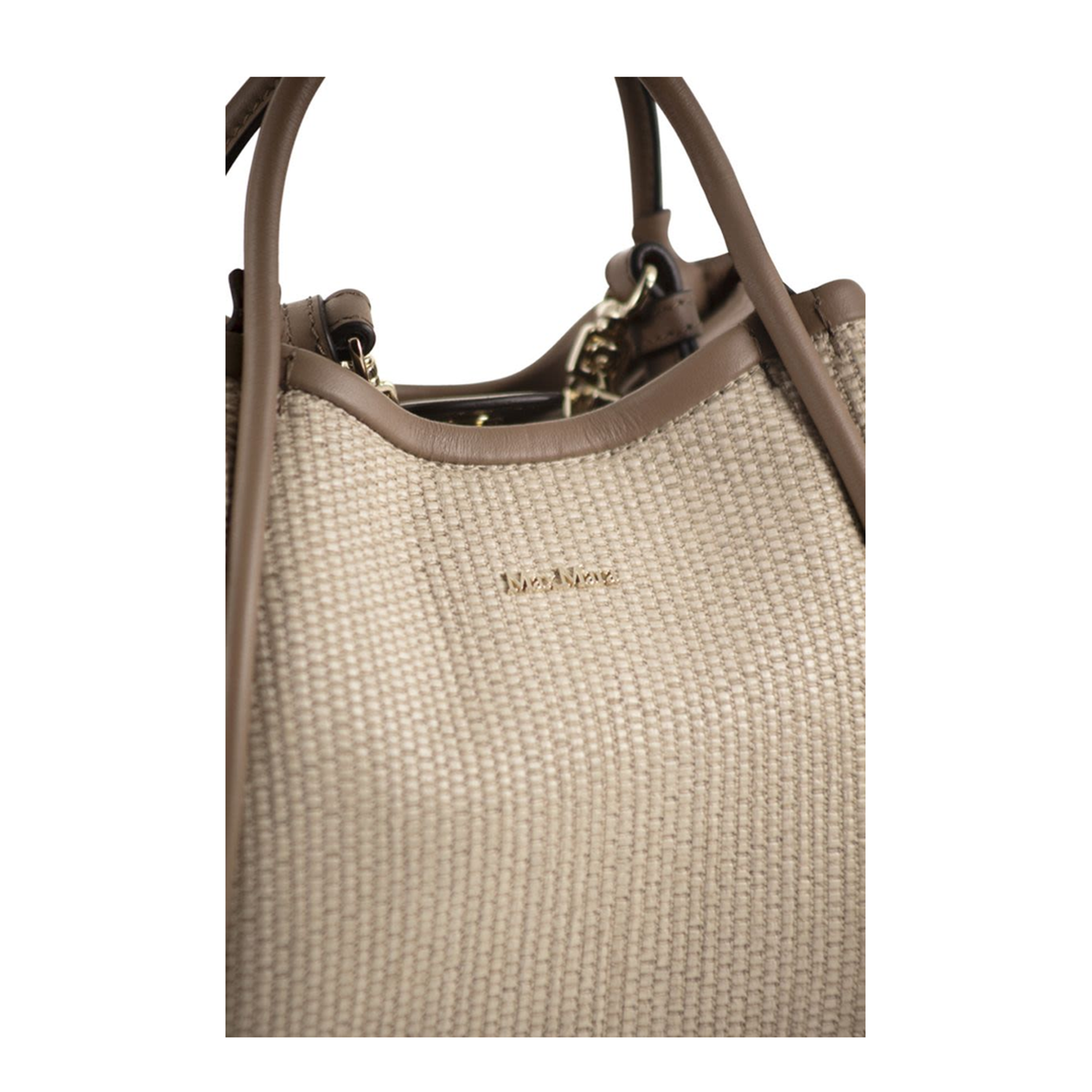 Marine Extra Small Raffia-Effect Panama Shoulder Bag - Terracota - Image 3