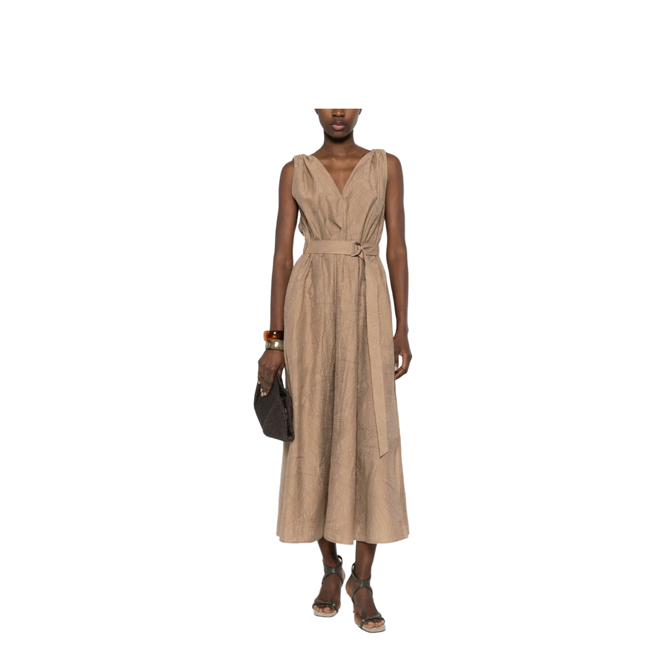 Midi Dress with Floral Motif - Image 2