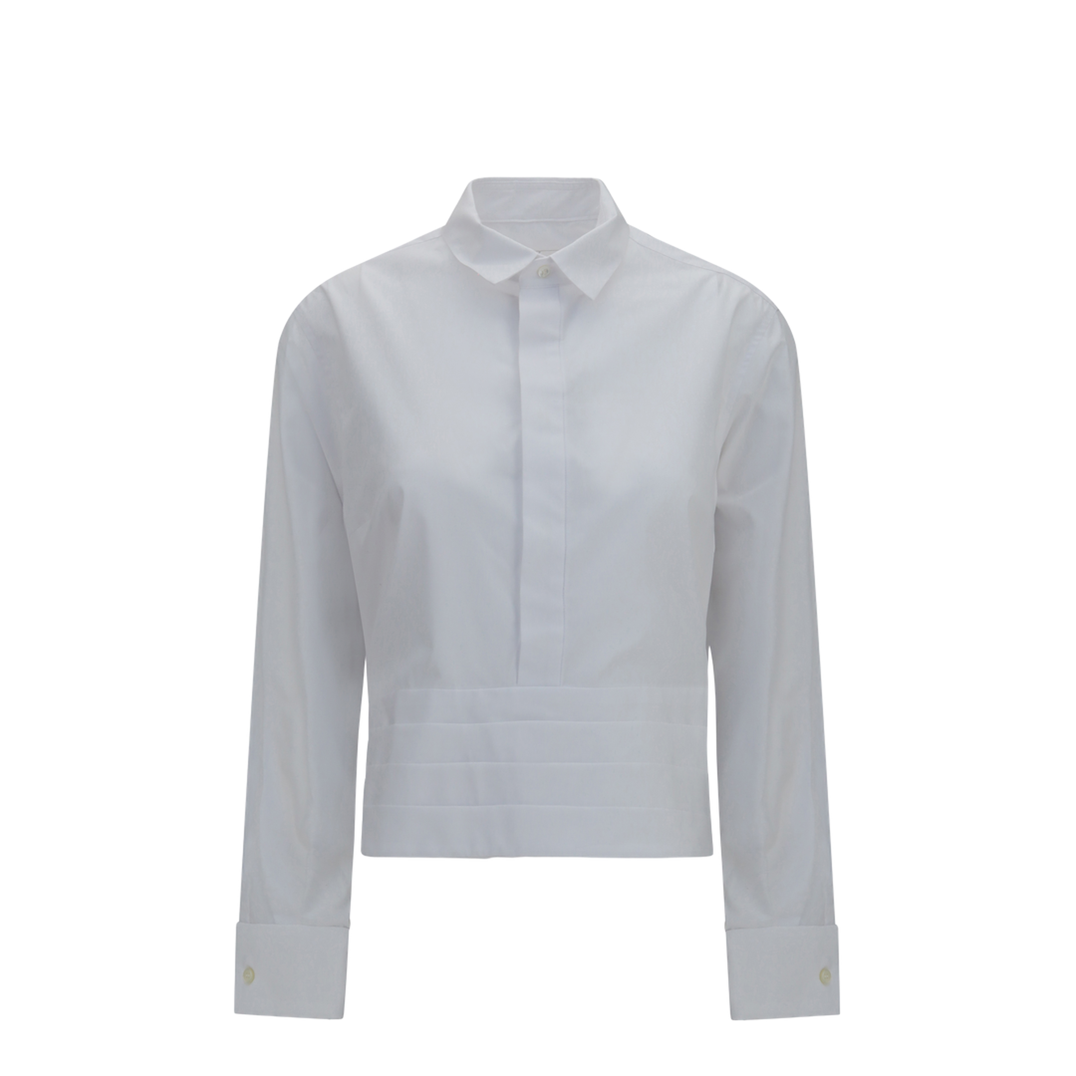 Cotton Poplin Shirt with Belt - Image 1