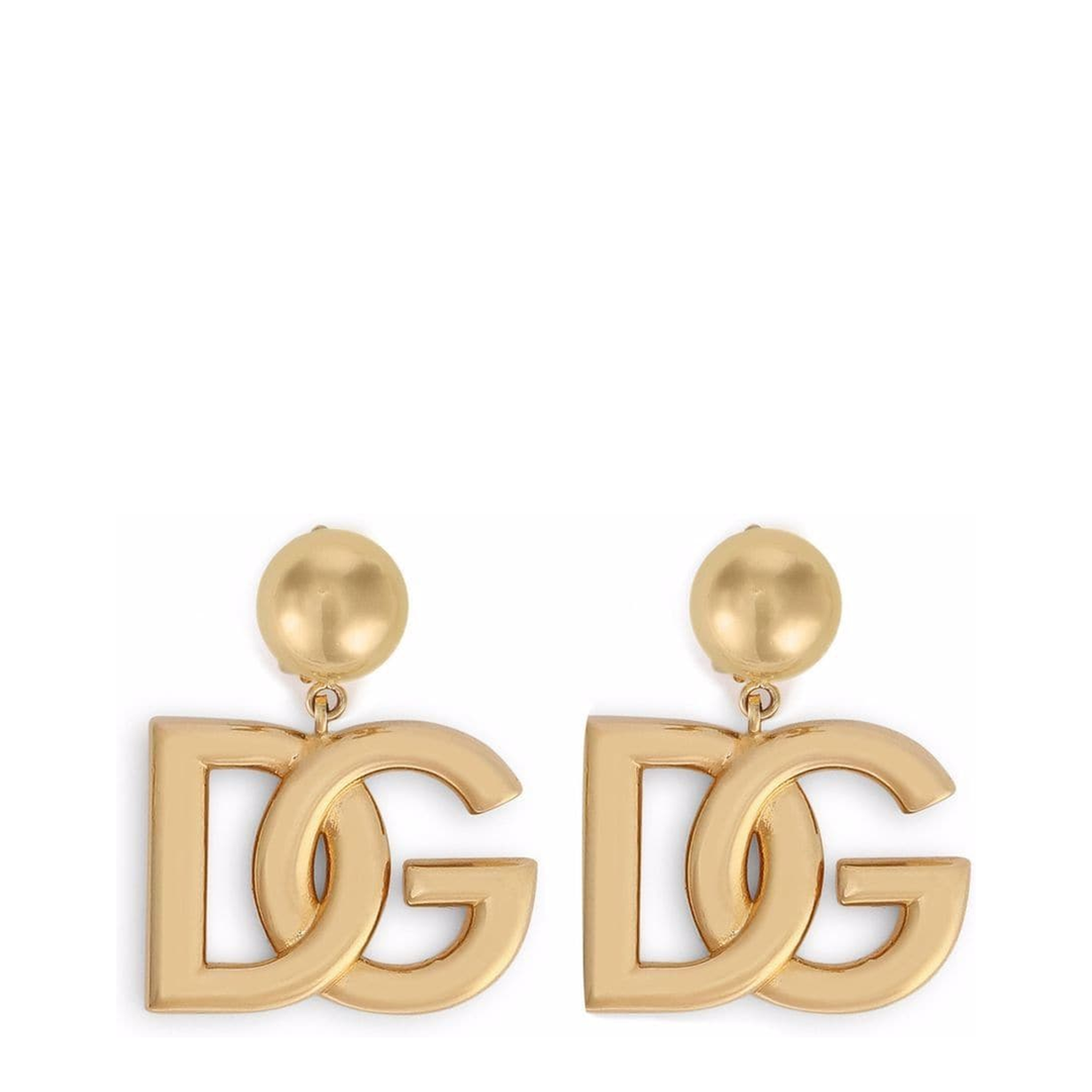 Clip-on Earrings with DG Logo in Gold - Image 1