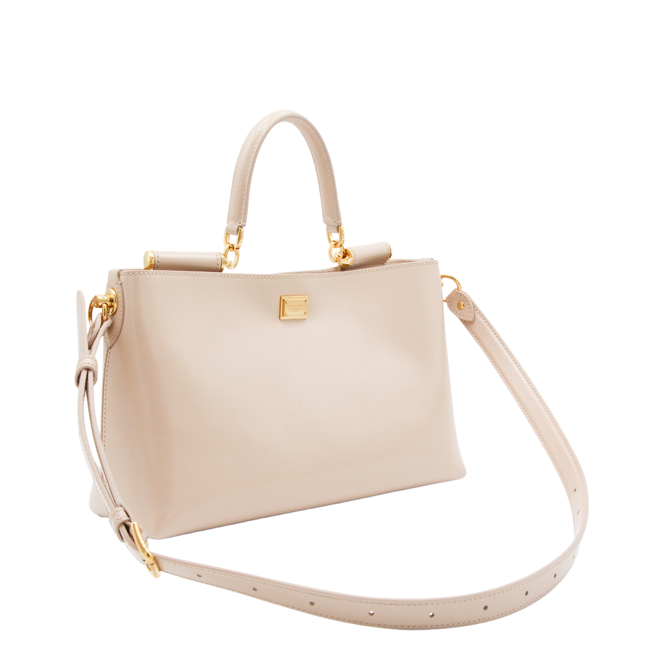 Handbag in Flesh-Coloured Leather - Image 3
