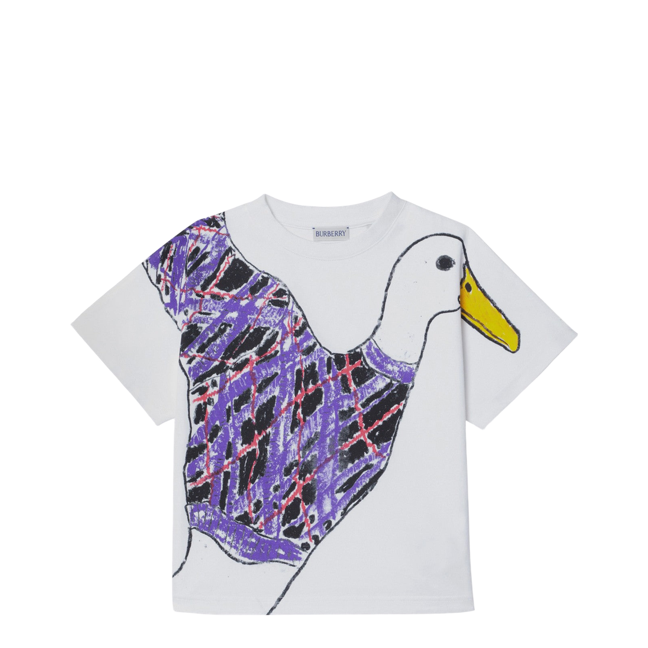 White Cotton T-Shirt with Print - Image 1