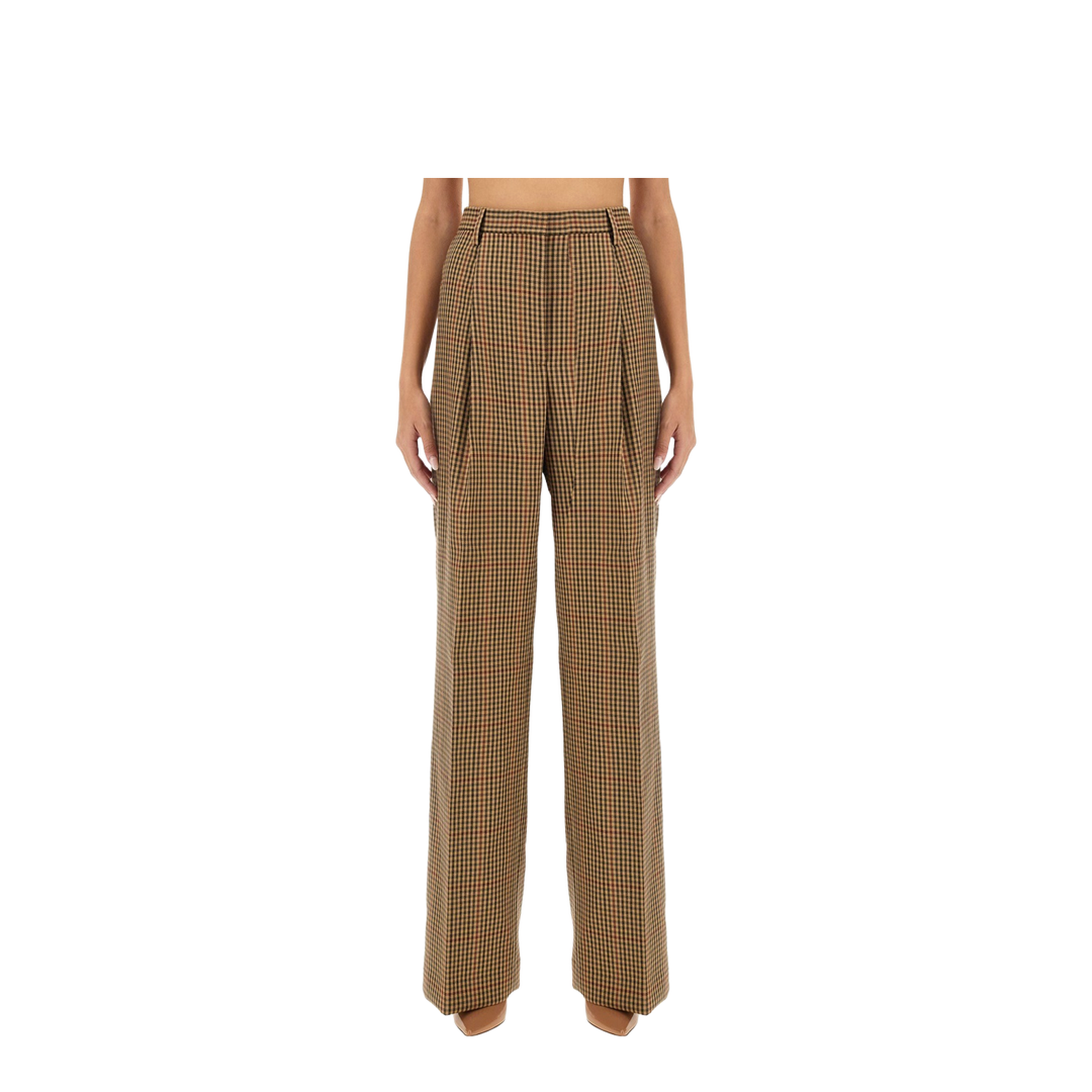 Pants with Check Pattern - Image 1