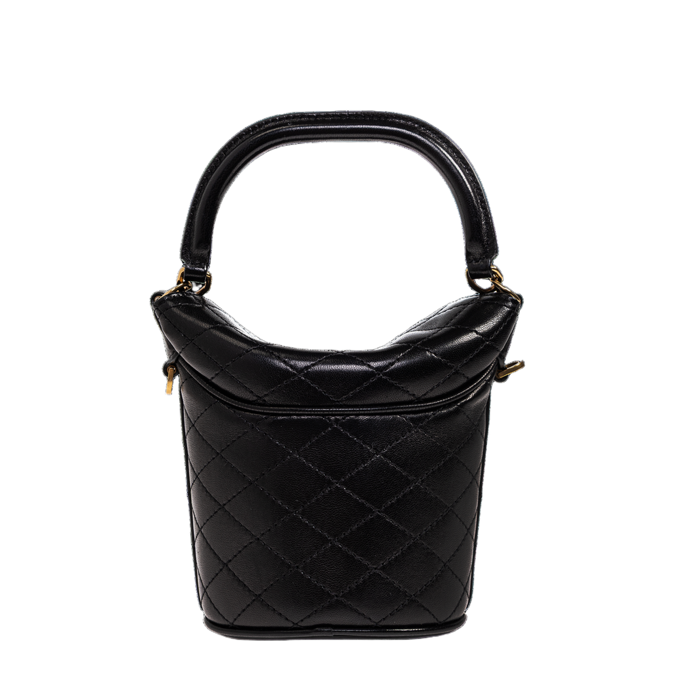 Gaby Mini Lambskin Bucket Bag - Noir - Image 3