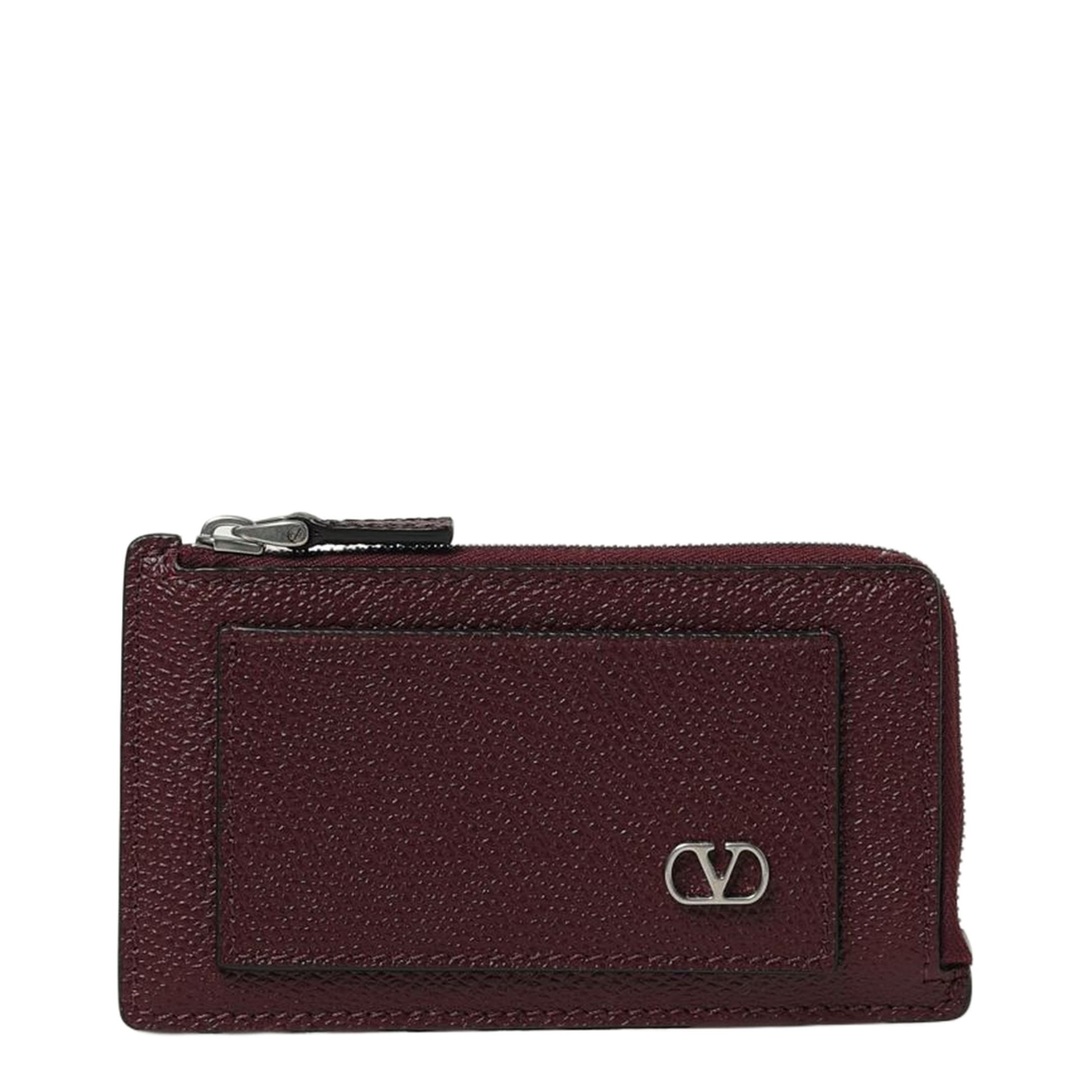 Credit Card Holder VLogo Signature in Grain Leather - Image 5