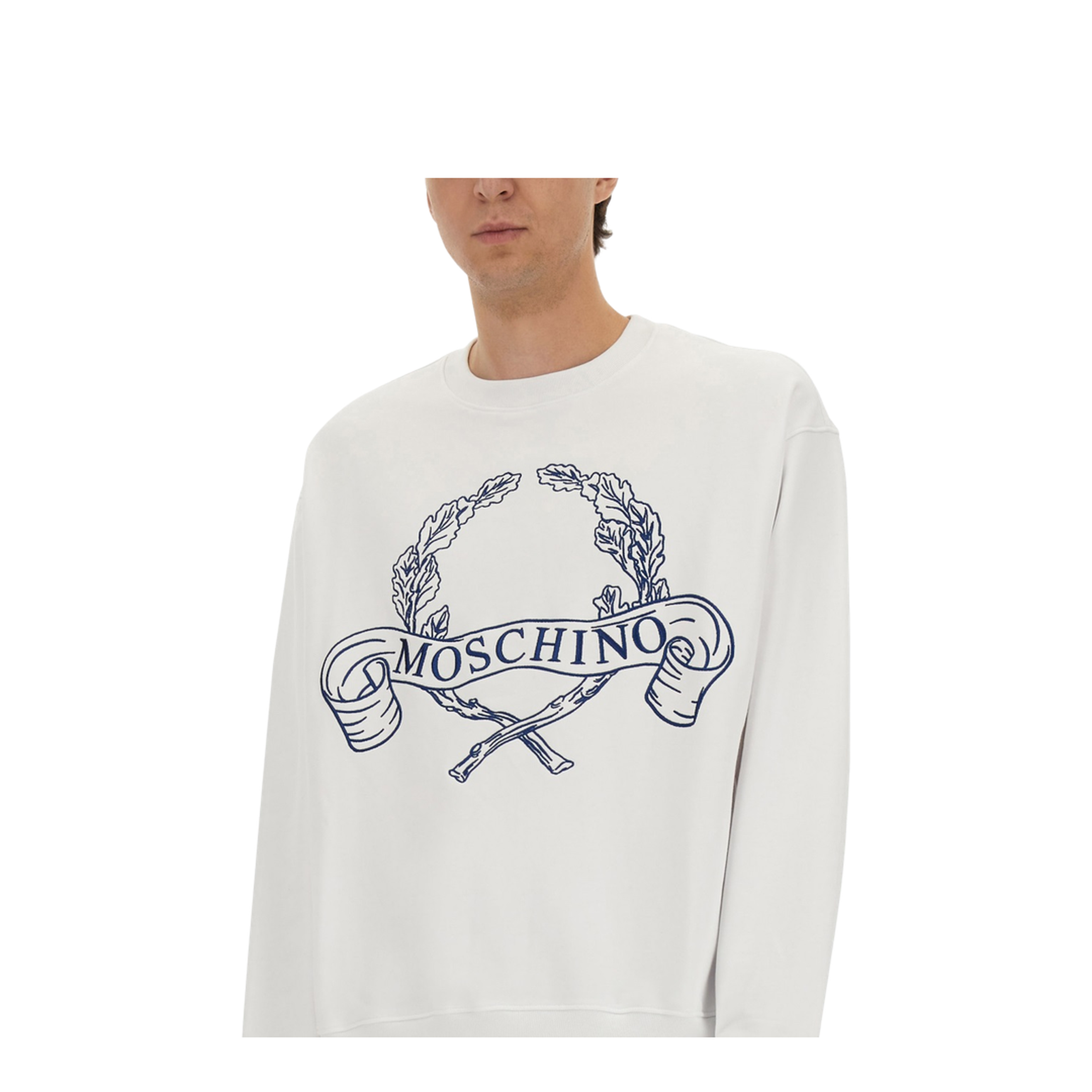 Sweatshirt with Laurel Crown Logo Embroidery - Image 4