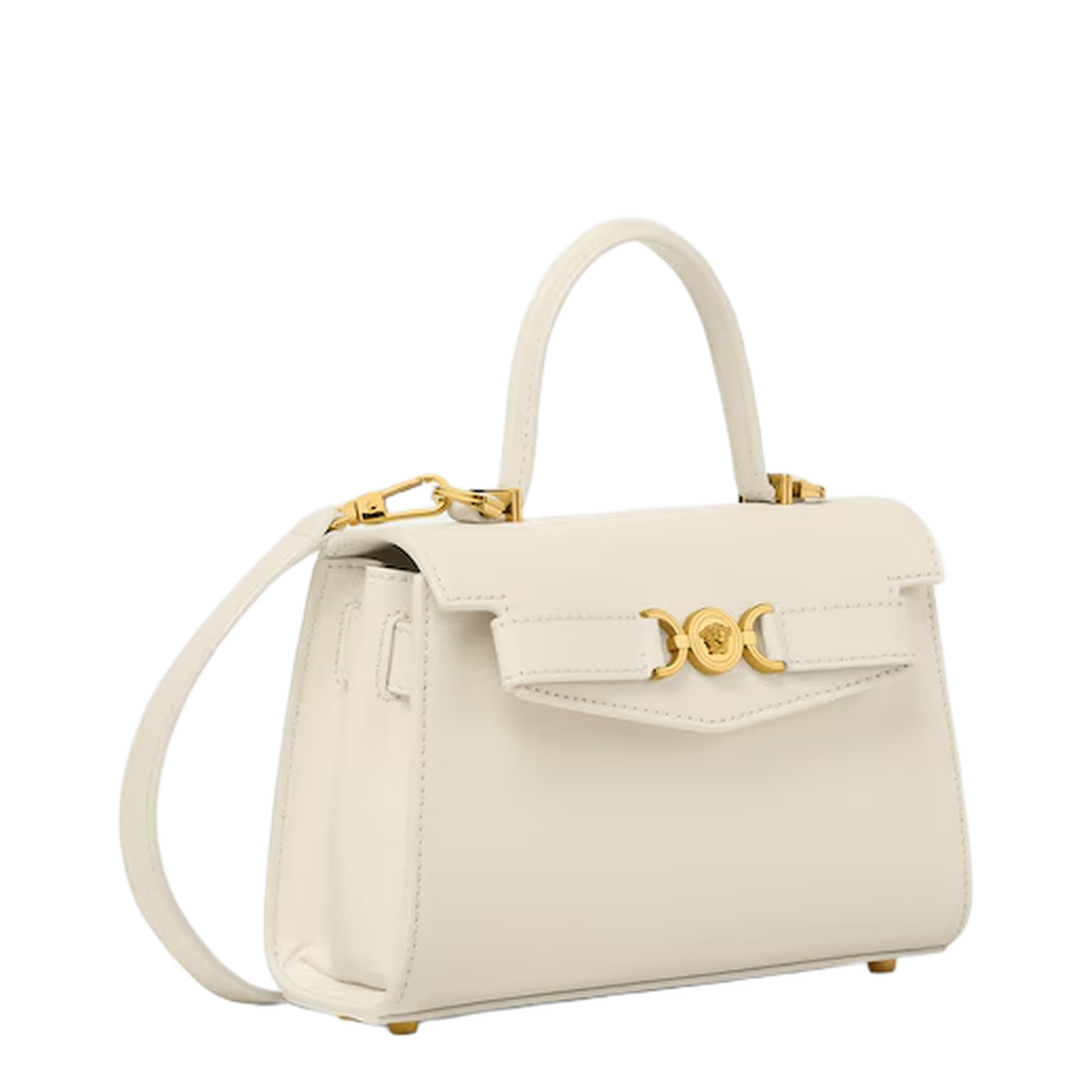 '95 Leather Handbag - White/Gold - Image 3