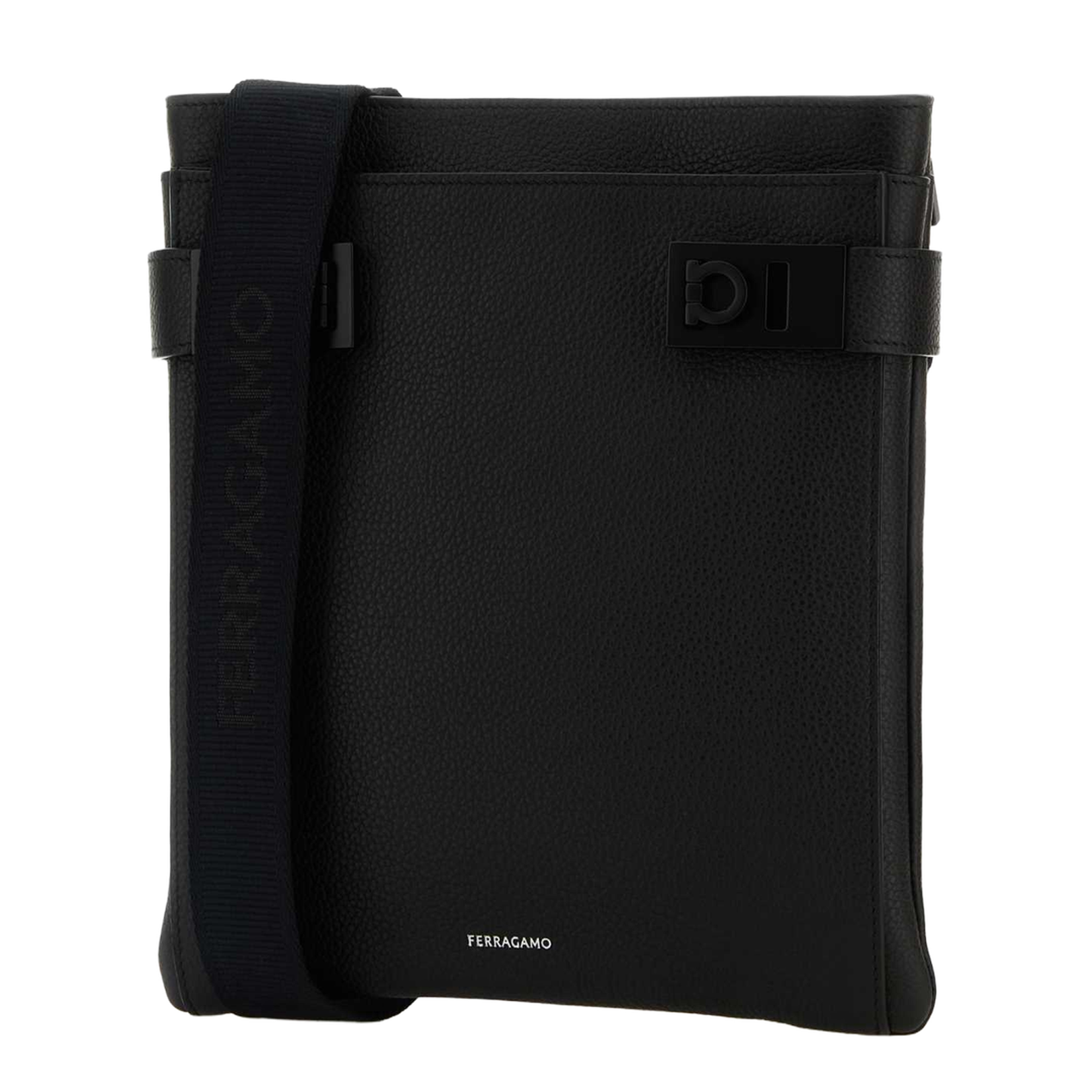 Black Leather Crossbody Bag - Image 2