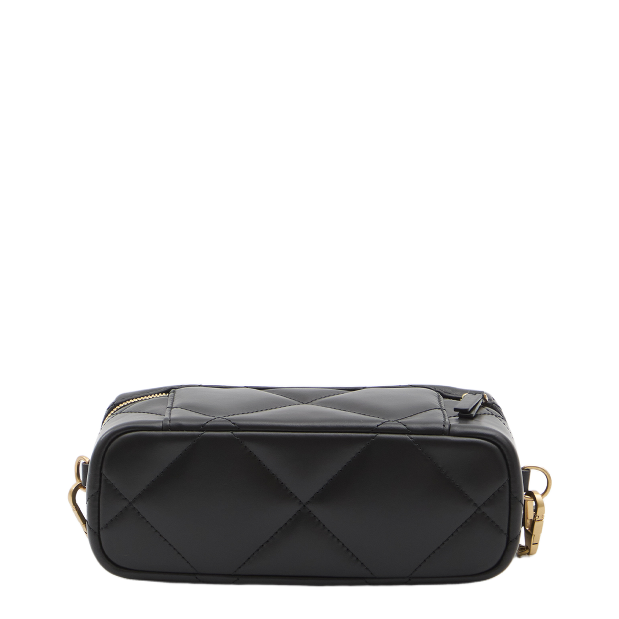 Kira Diamond Quilt Vanity Case - Black - Image 3
