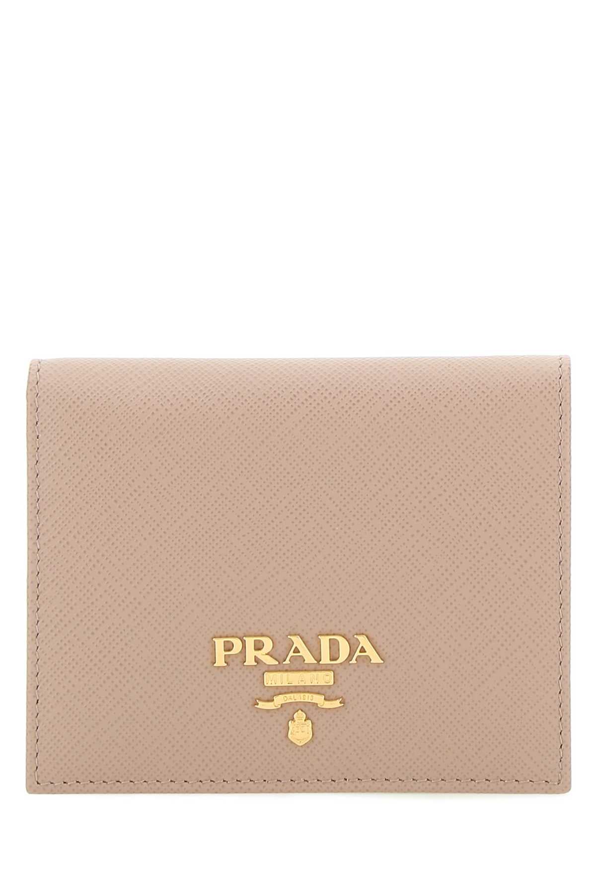 Logo Plque Saffiano Leather Wallet, Gold Hardware - Image 2