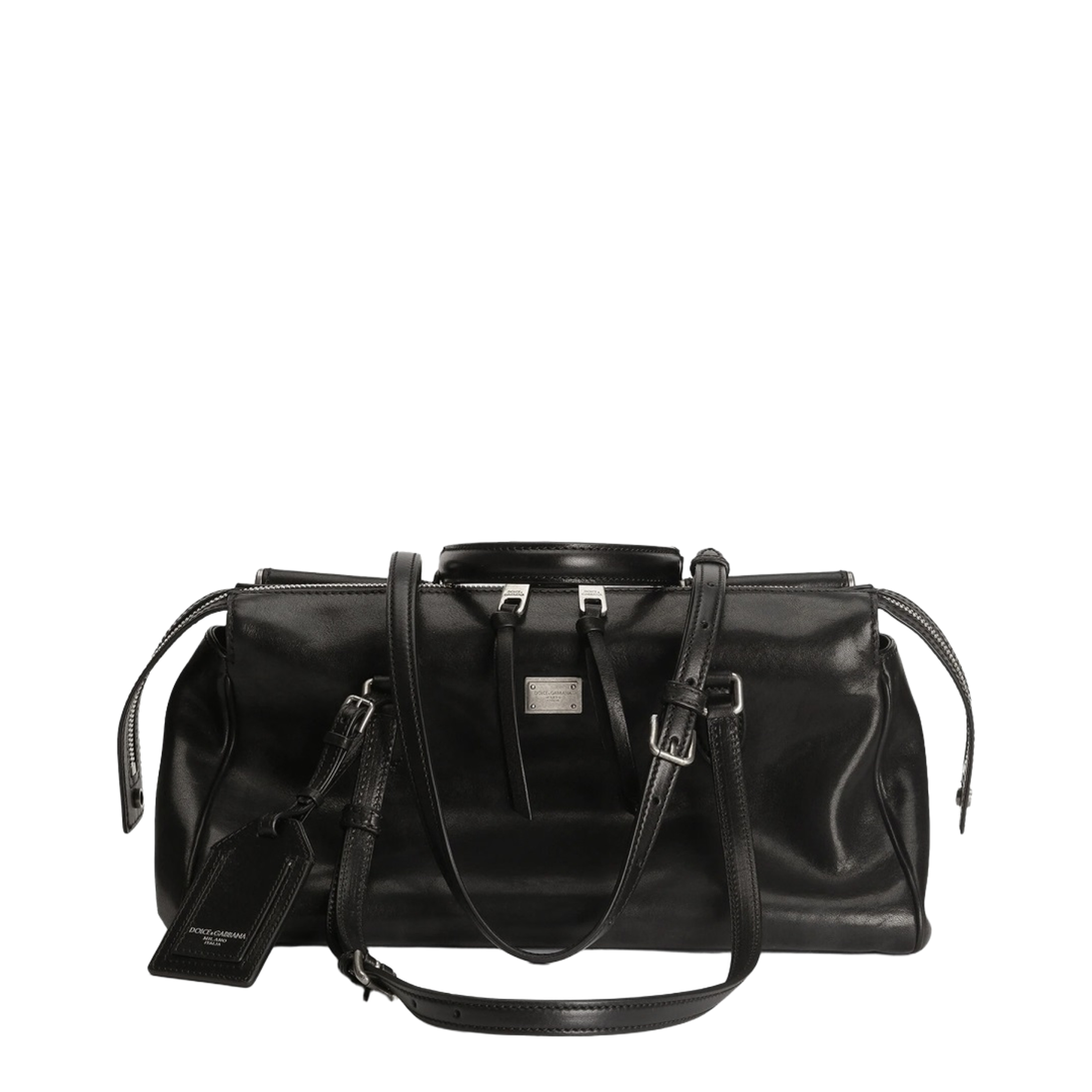 Vittoria Medium Calfskin Top Handle Bag - Black - Image 1