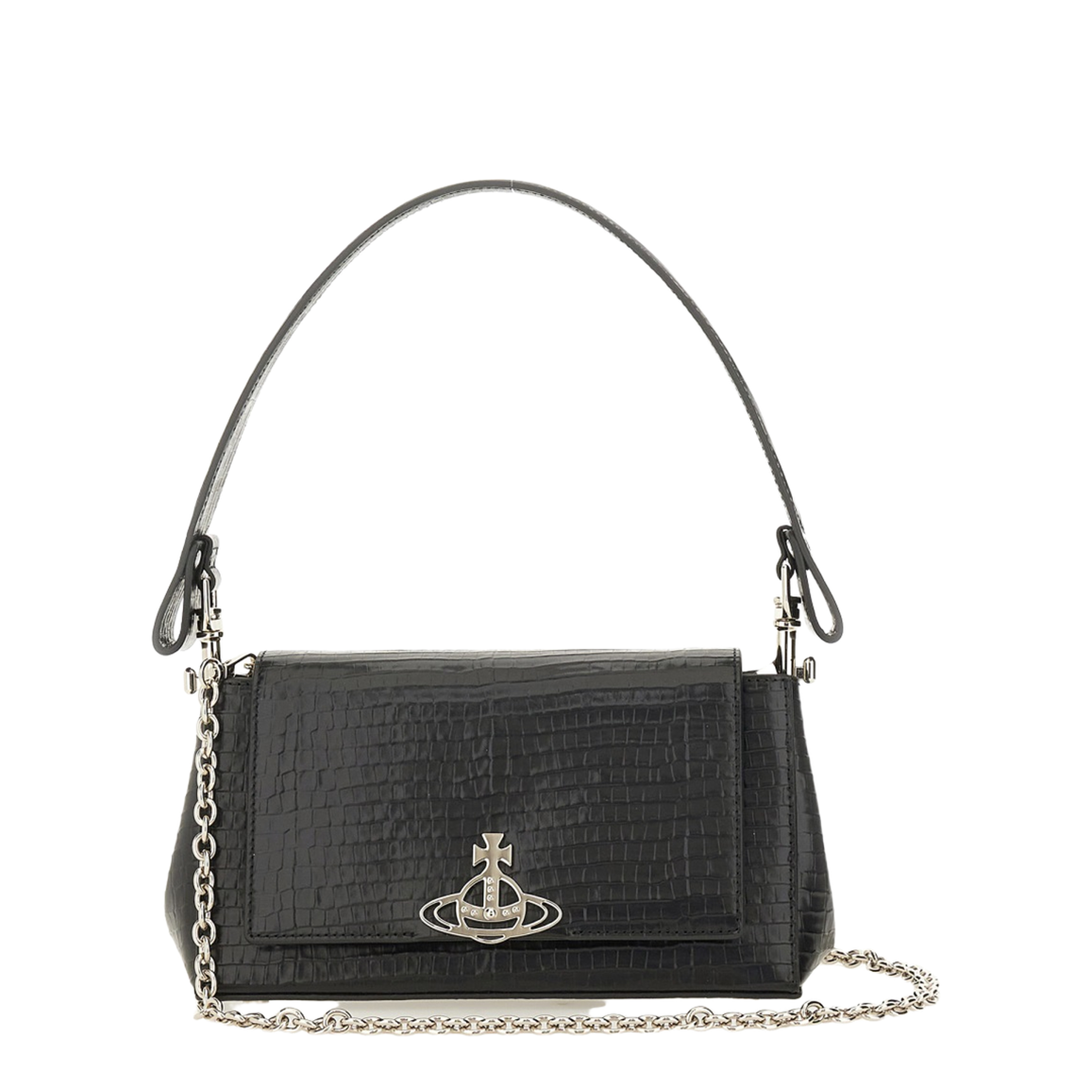 Hazel Medium Calf Leather Handbag - Black - Image 6