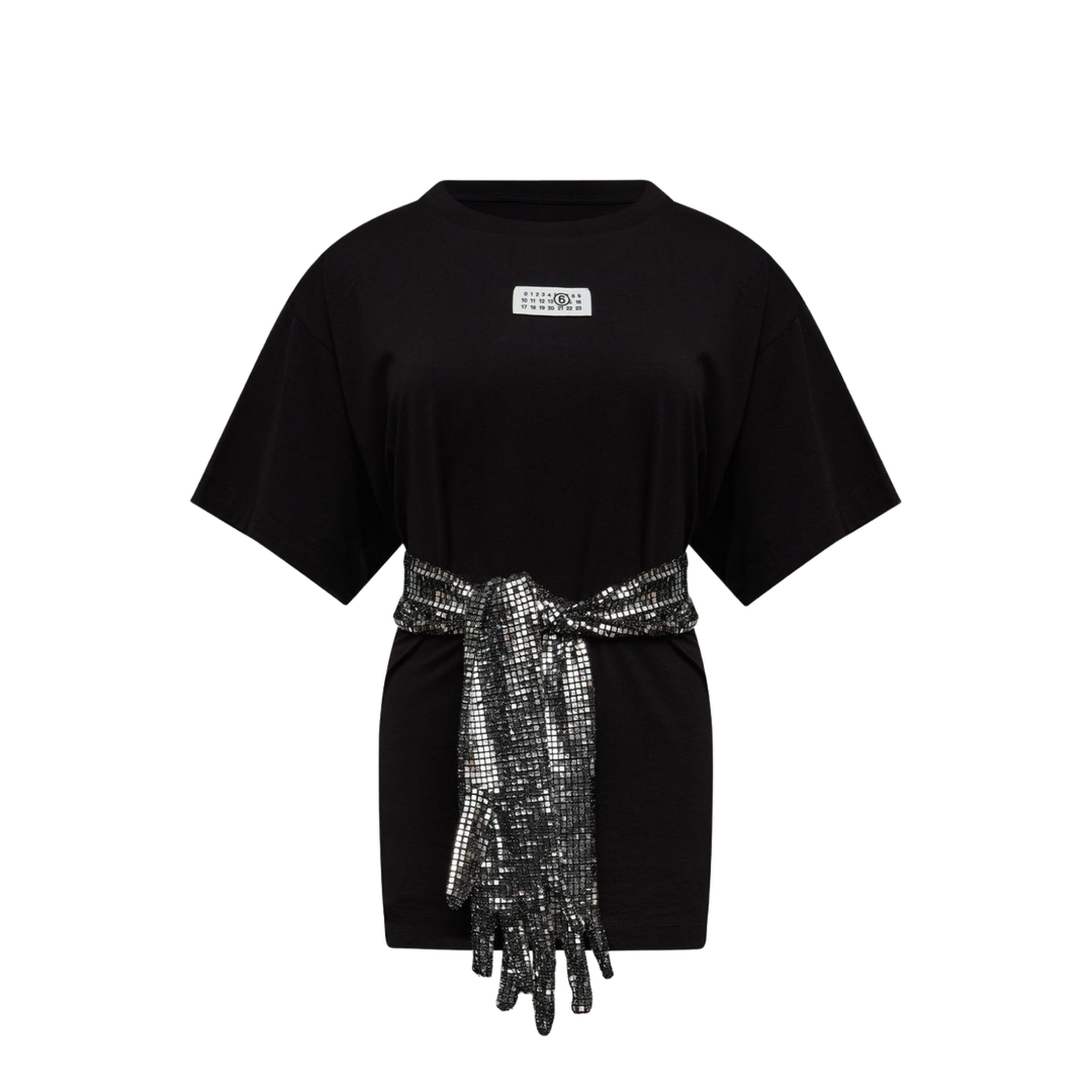 Black Cotton T-Shirt with Gloves - Image 1