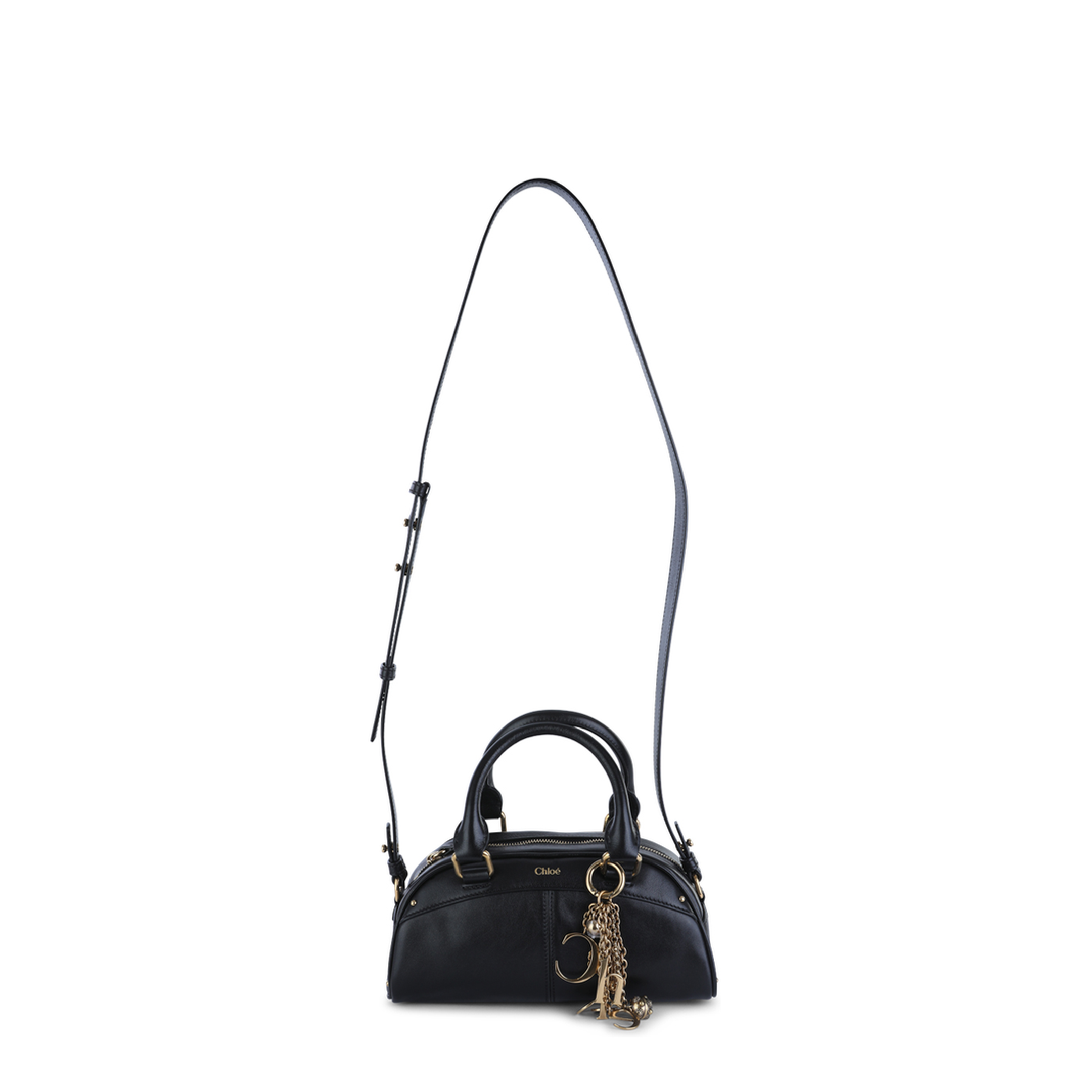 Small Chloé Bowling Bag in Soft Leather - Black - Image 1