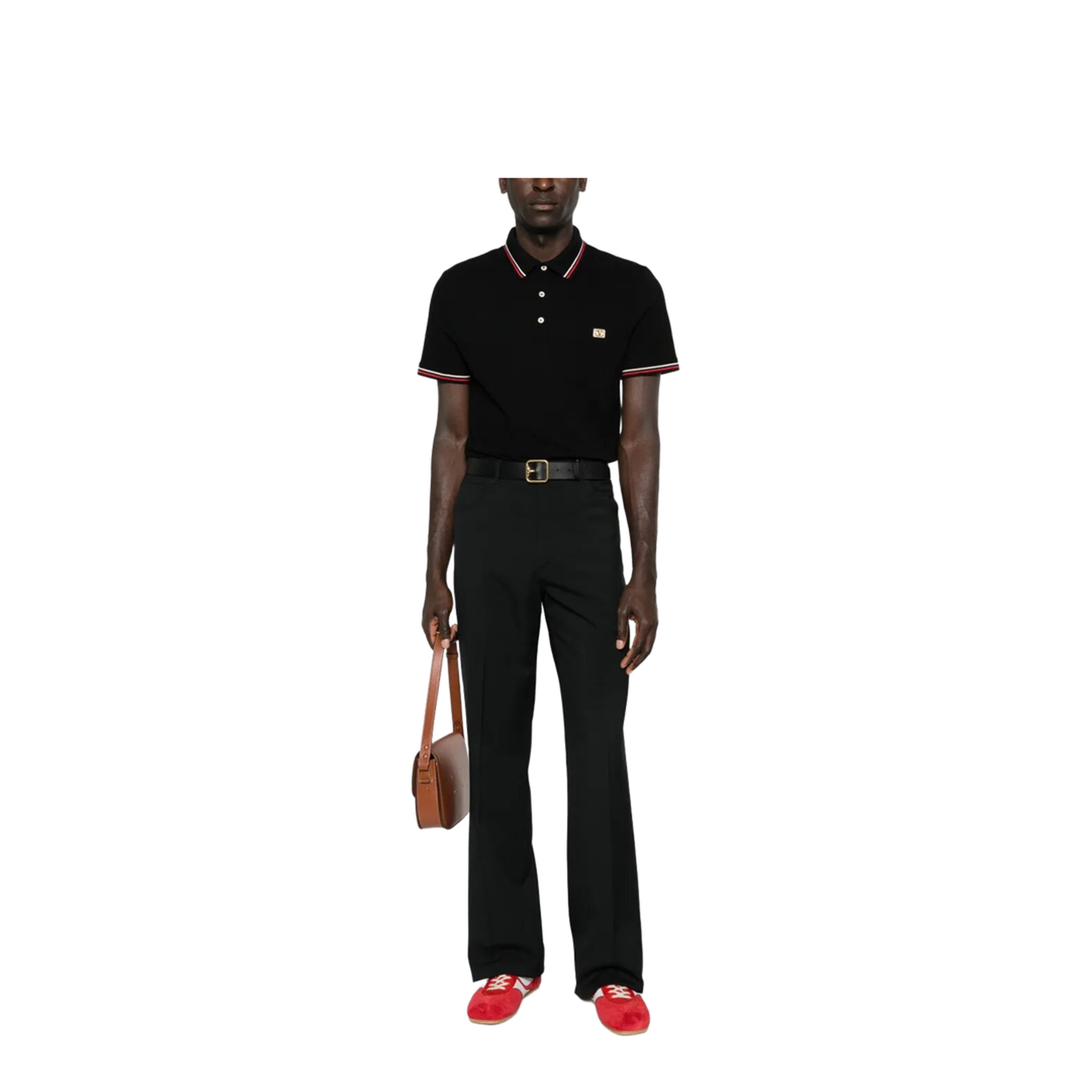 Cotton Piqué Polo Shirt with Vlogo Patch - Image 2
