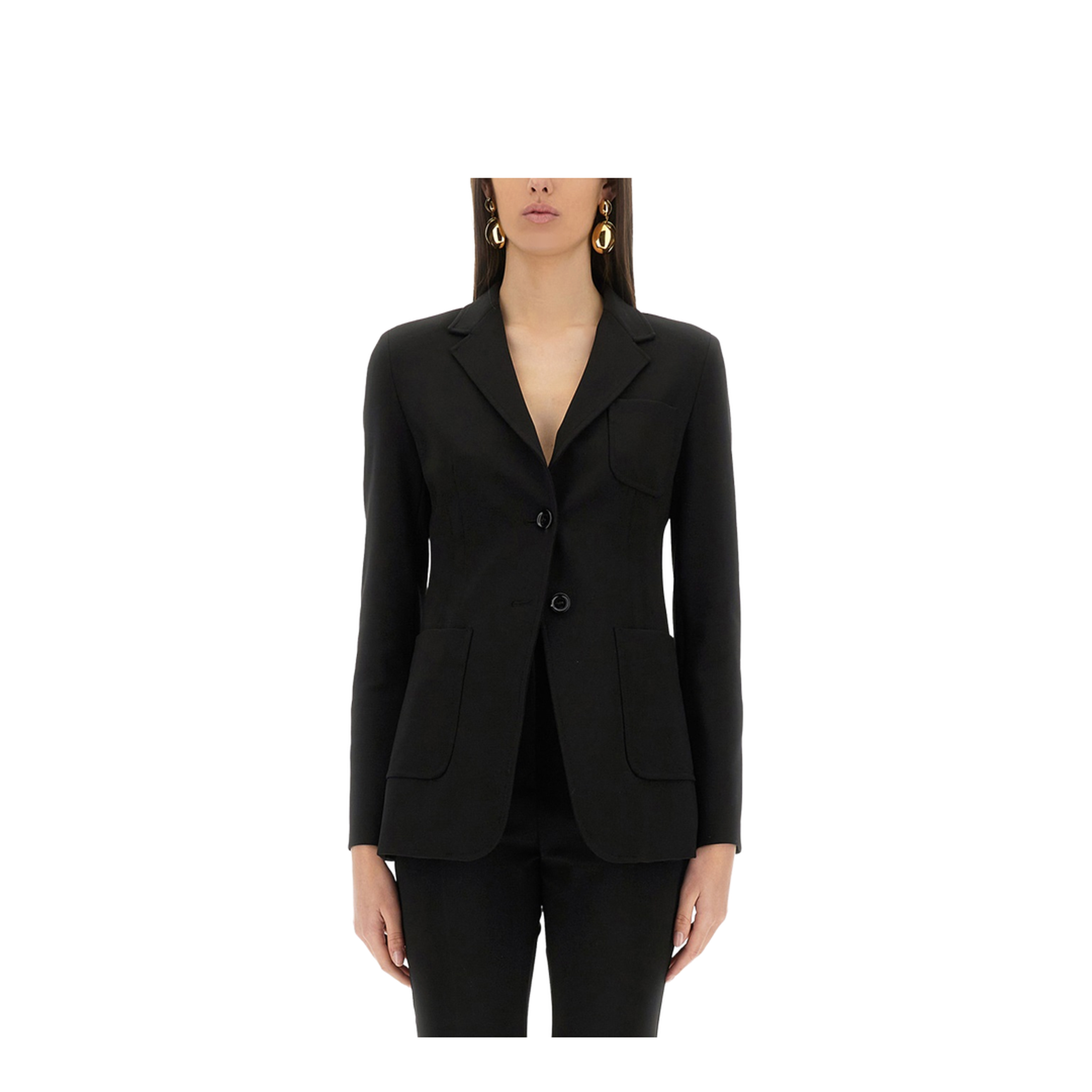 Single-Breasted Blazer - Beige - Image 1