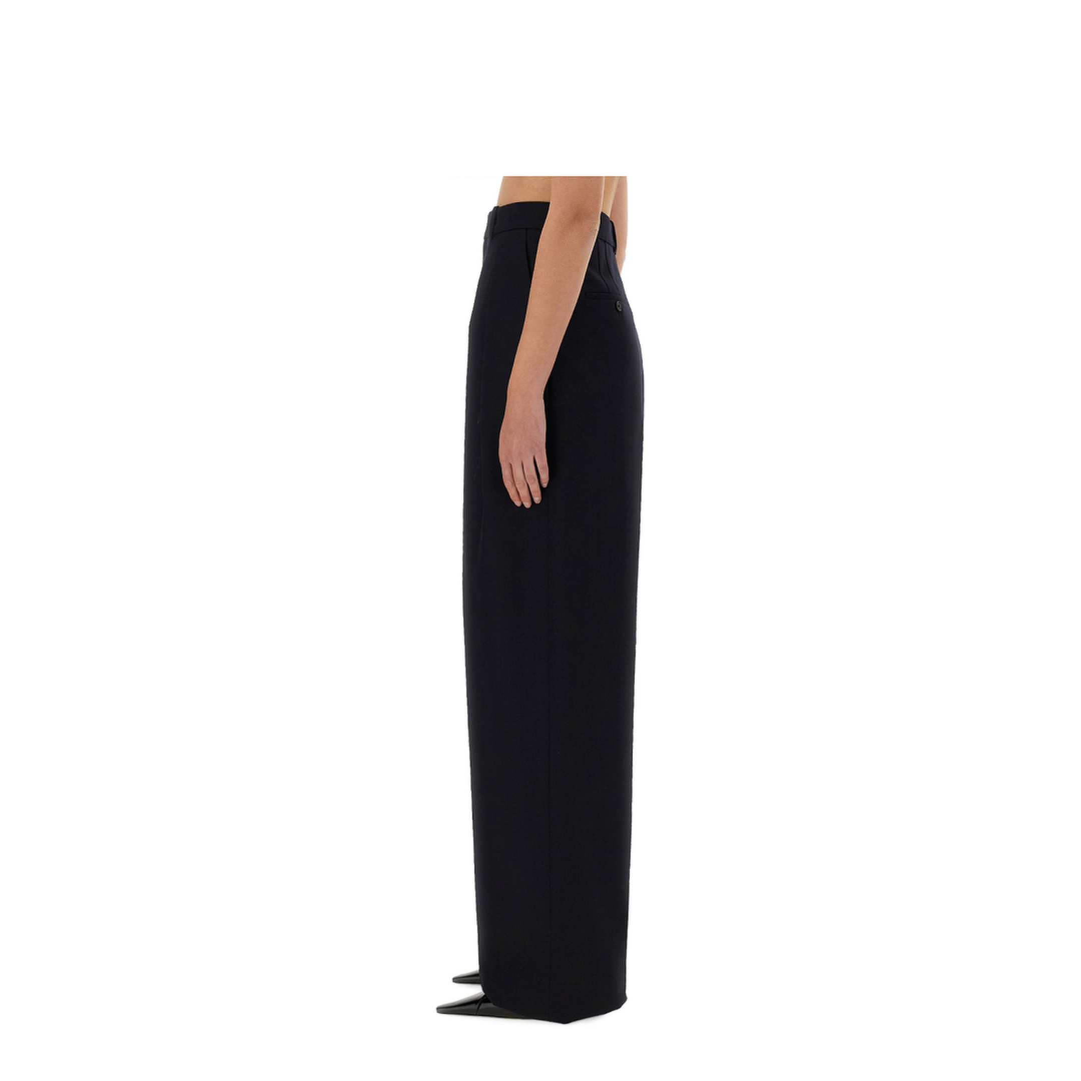 Wide-Leg Pants In Grain De Poudre - Image 4