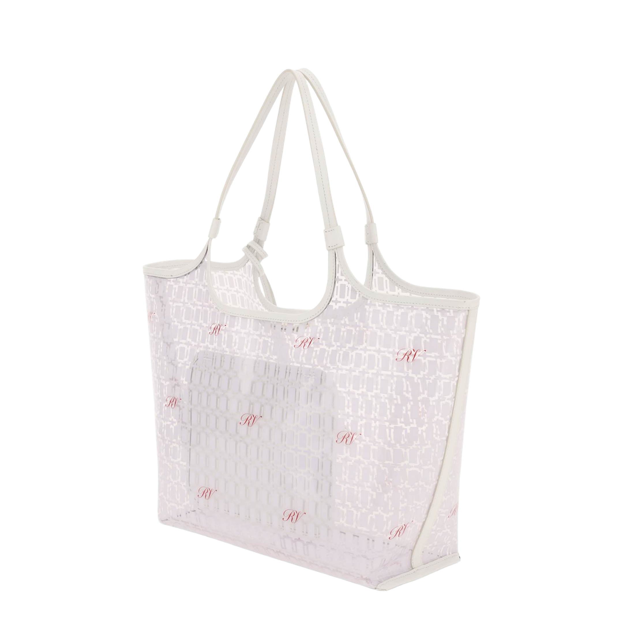 Grand Vivier Medium PVC Shopping Bag - White - Image 4