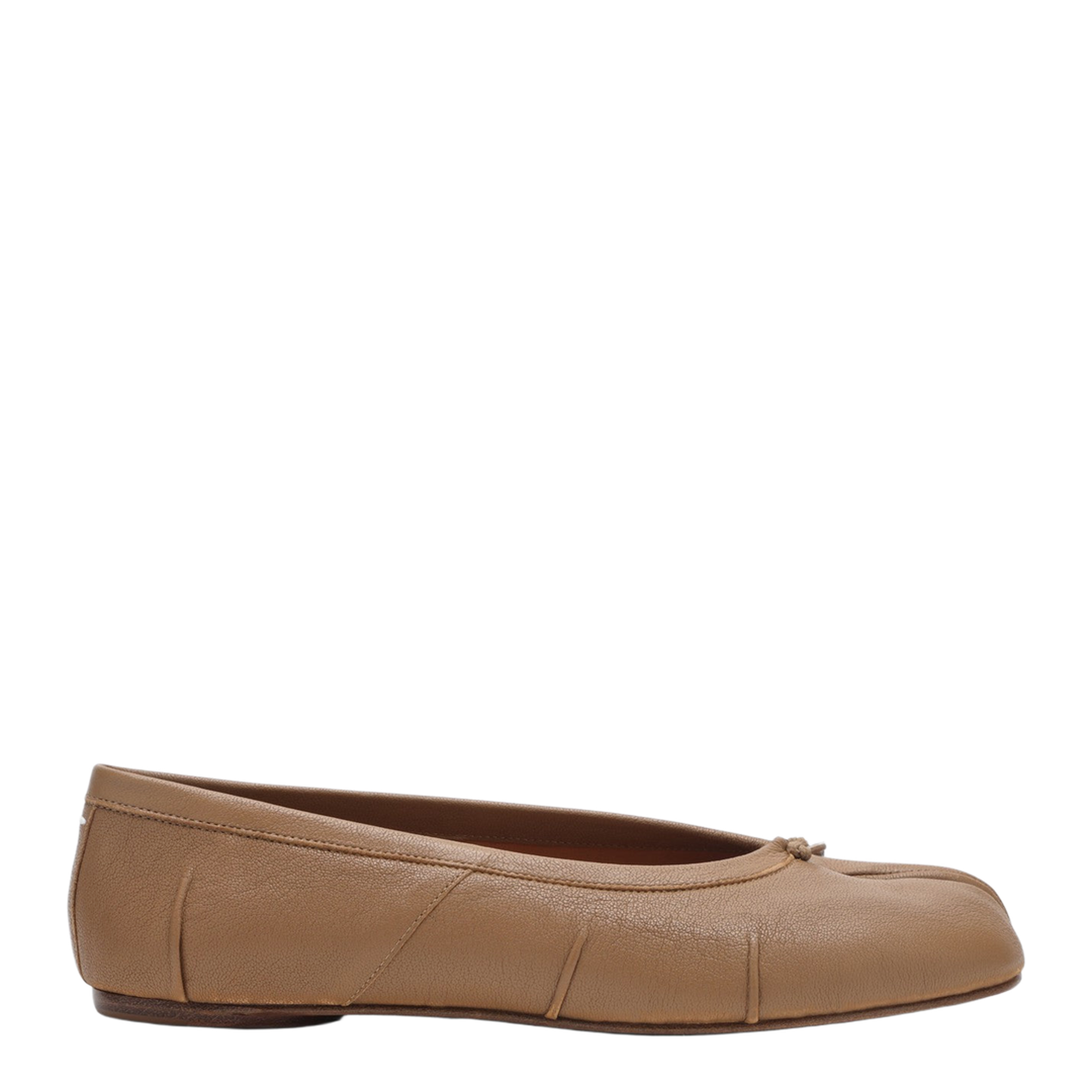 Tabi New Beige Leather Ballet Flats - Image 1