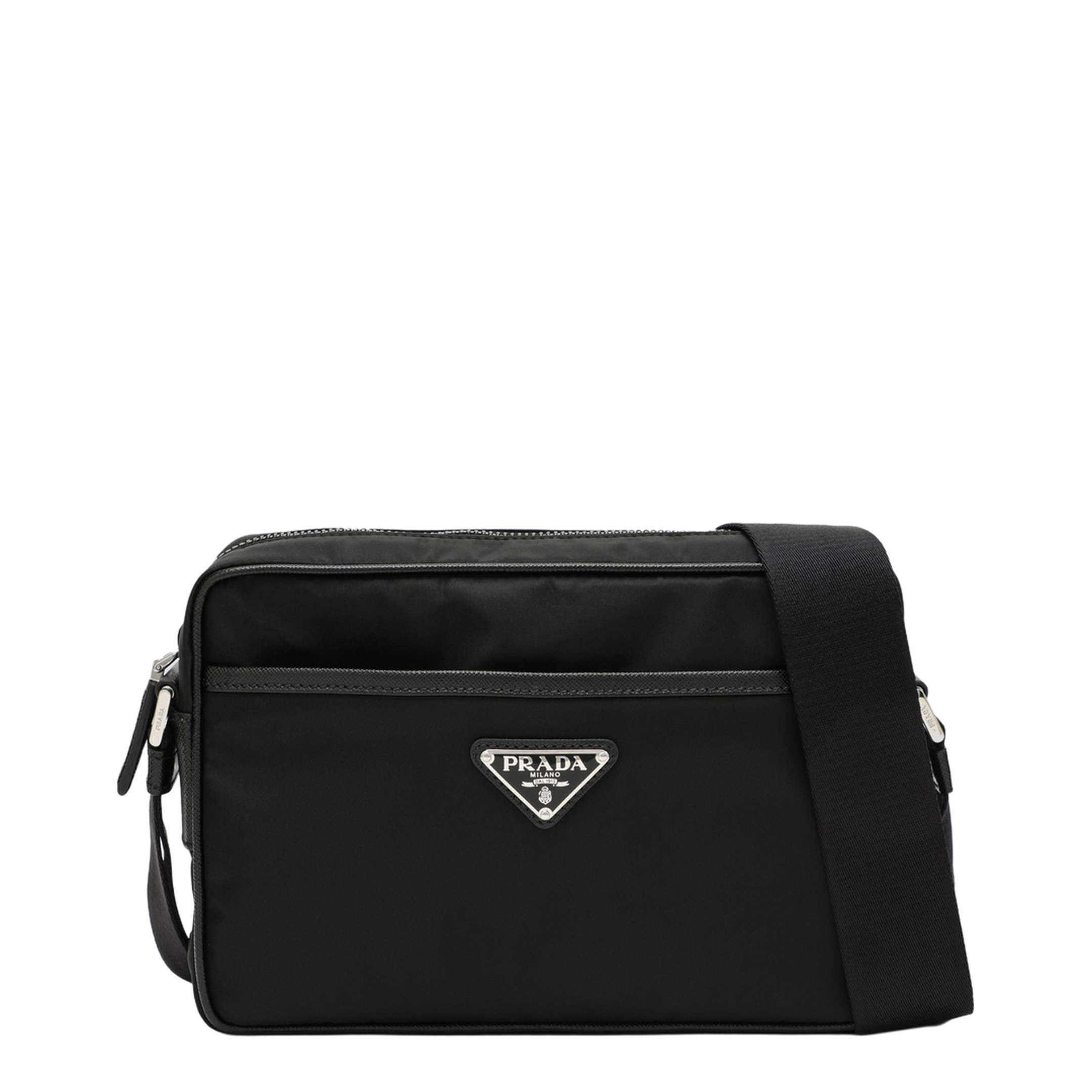 Re-Nylon Saffiano Shoulder Bag - Black - Image 1