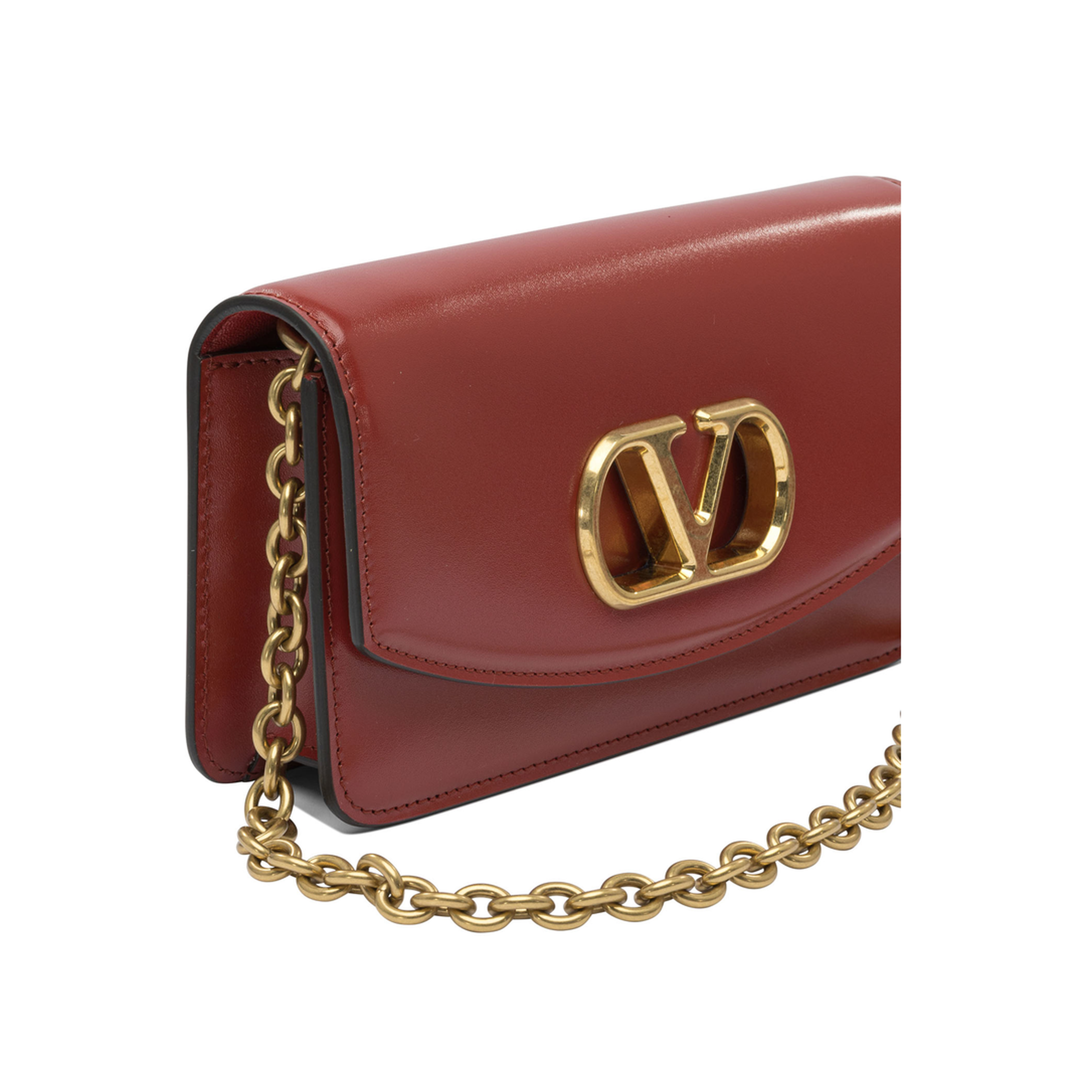 Red Foldover Top Crossbody Bag - Image 4