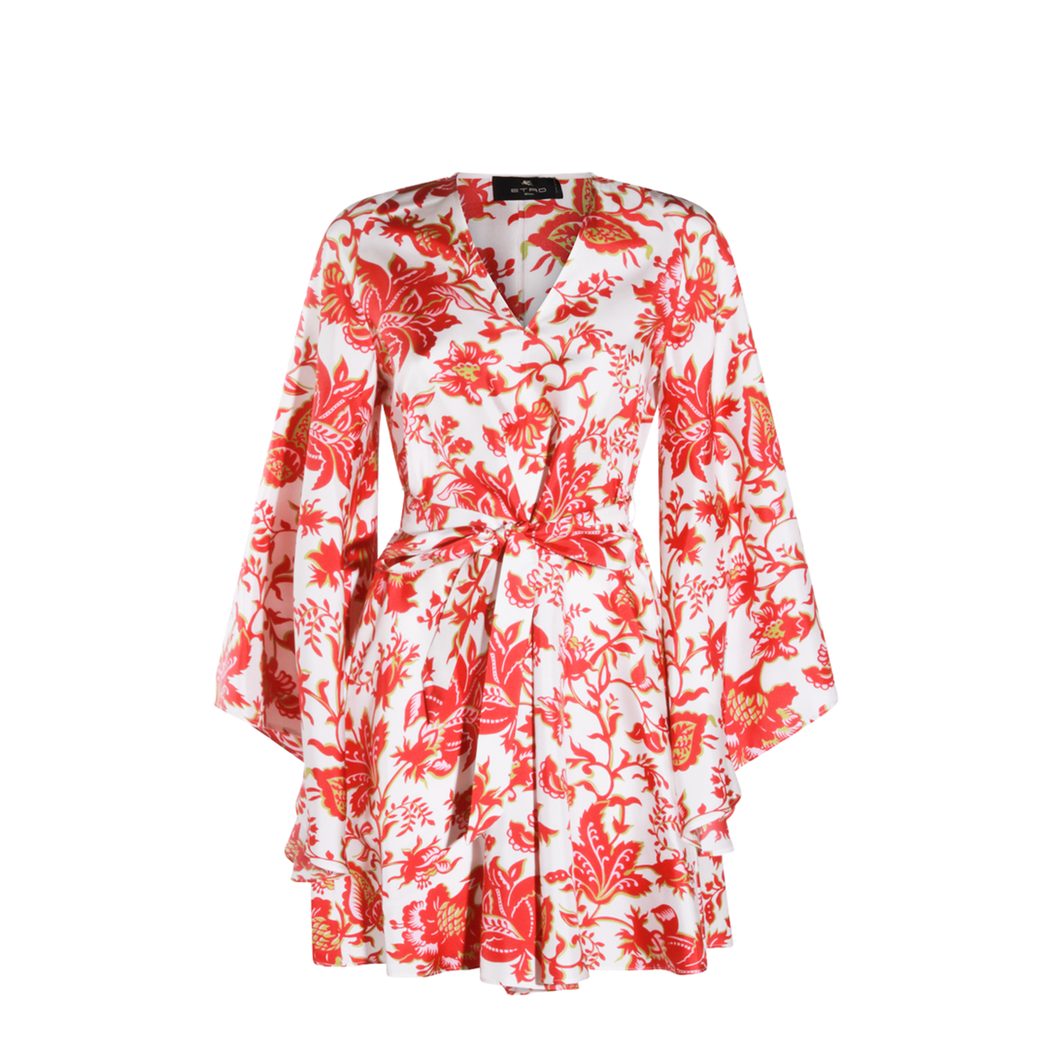 Cotton Mini Dress Red/White - Image 1