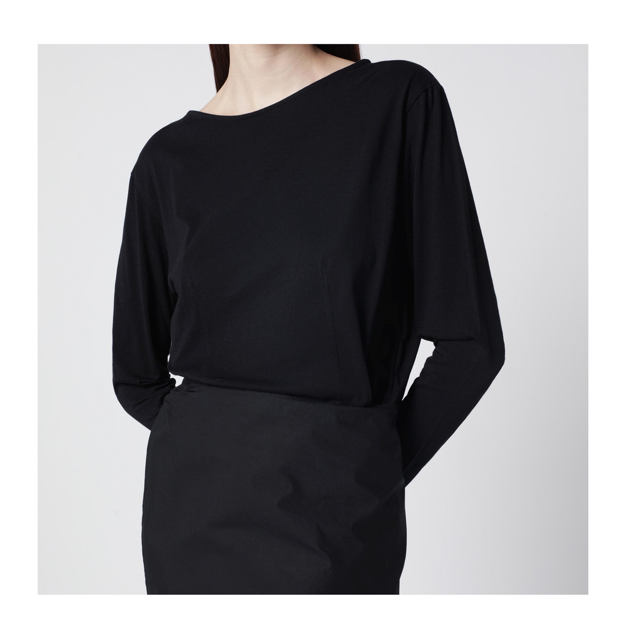 Twisted Jersey Dress in Void Black Clean - Image 2
