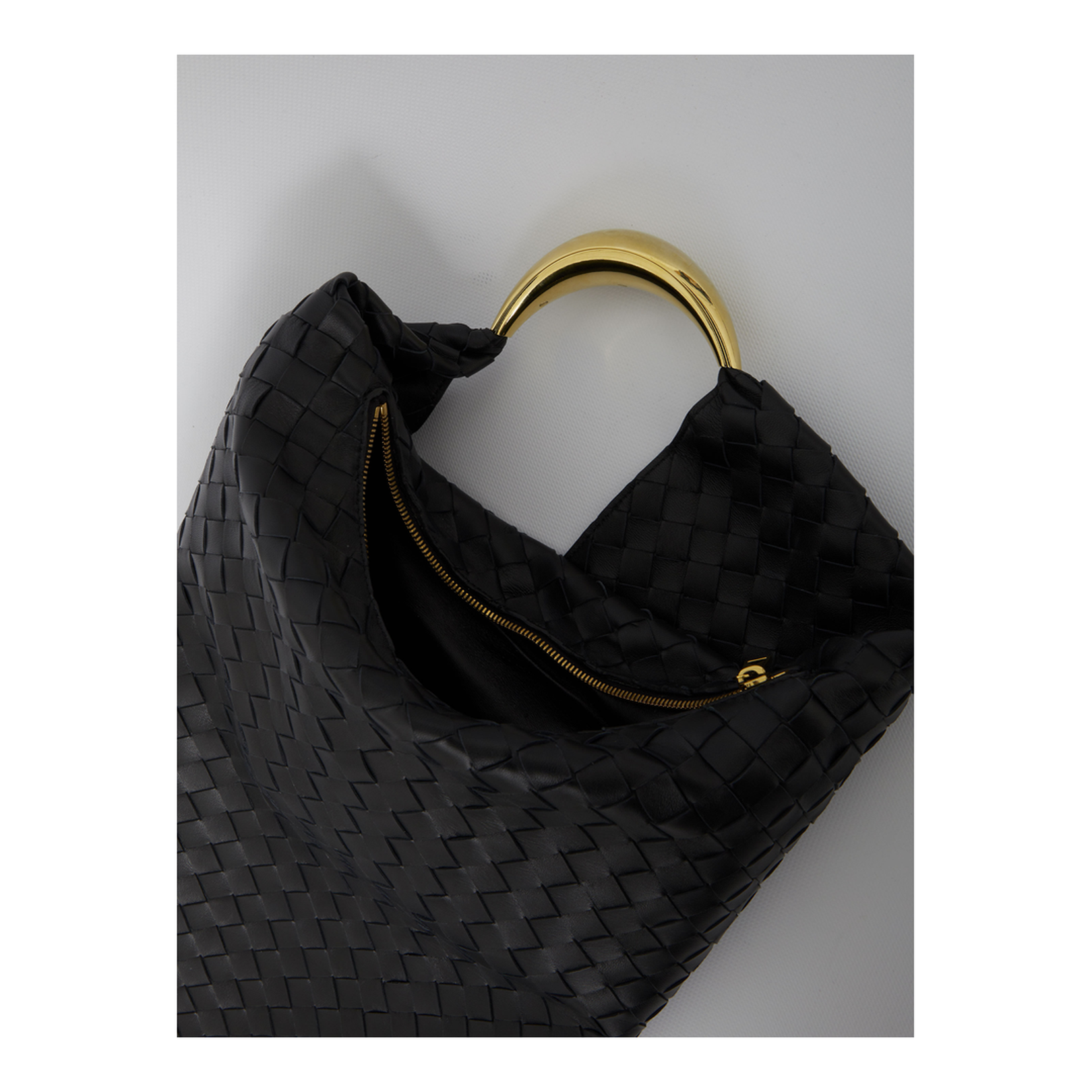 Foulard Leather Top Handle Bag - Black - Image 3