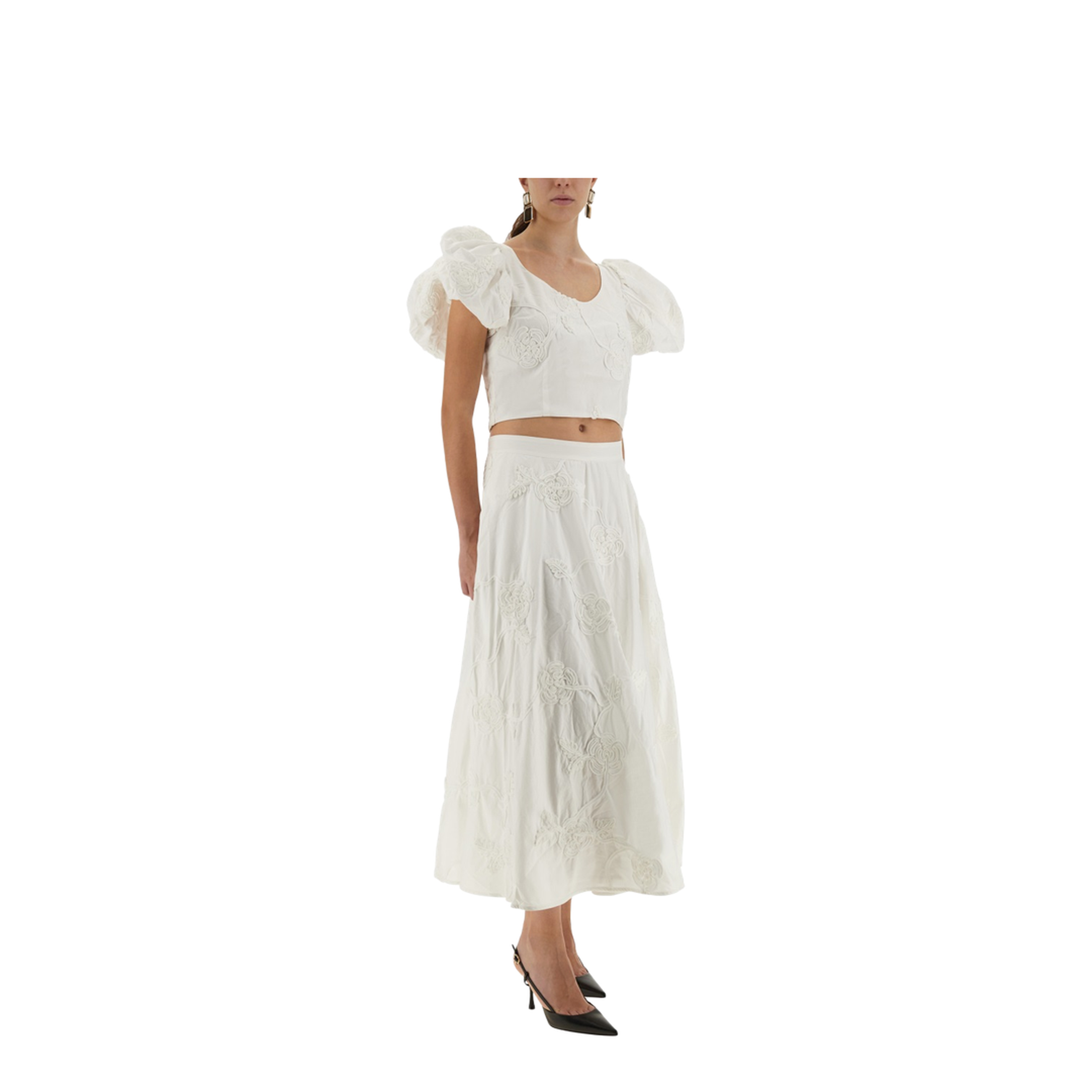 Cotton Top with Puff Sleeves - Image 2