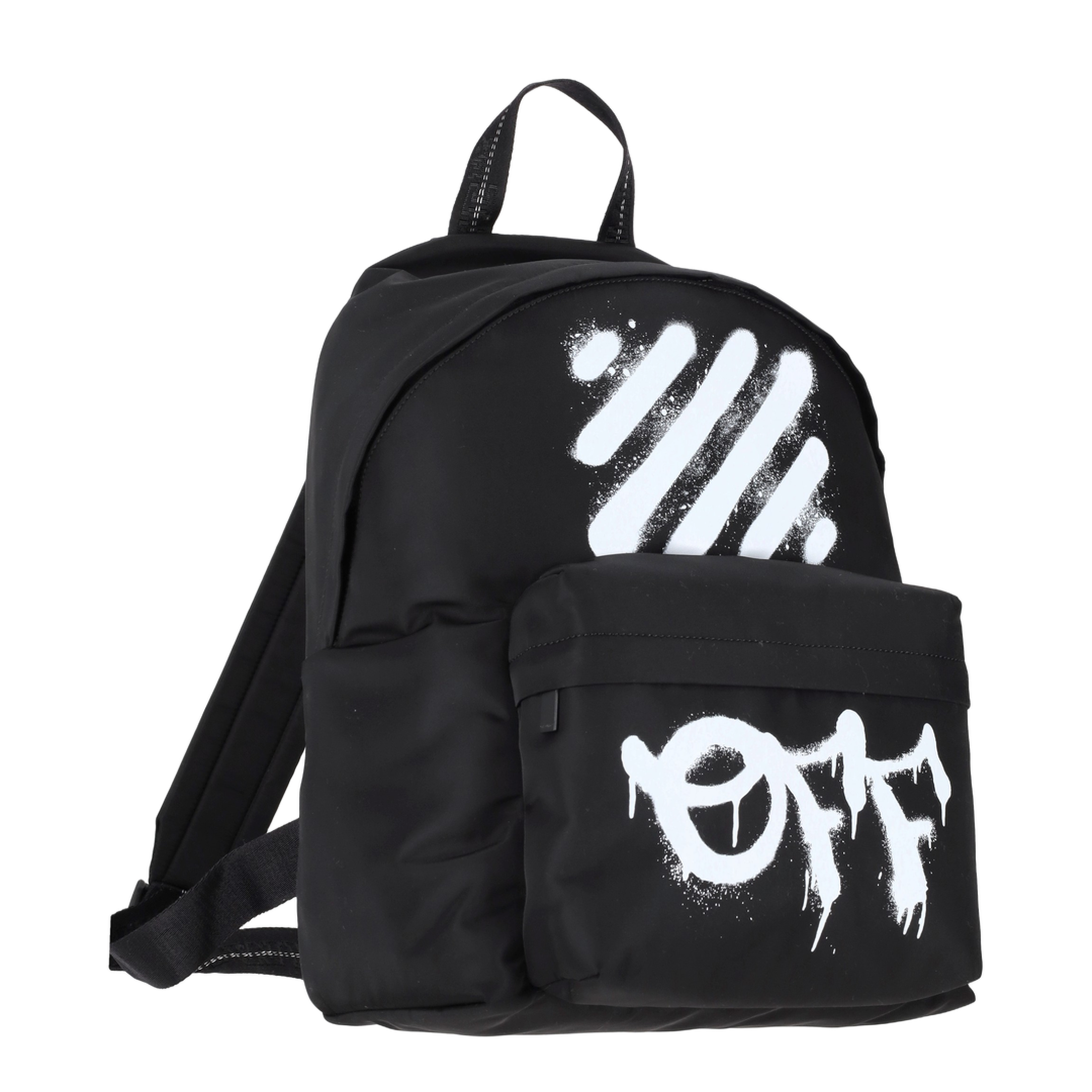 Diagoonal Spray Backpack - Black - White - Image 2