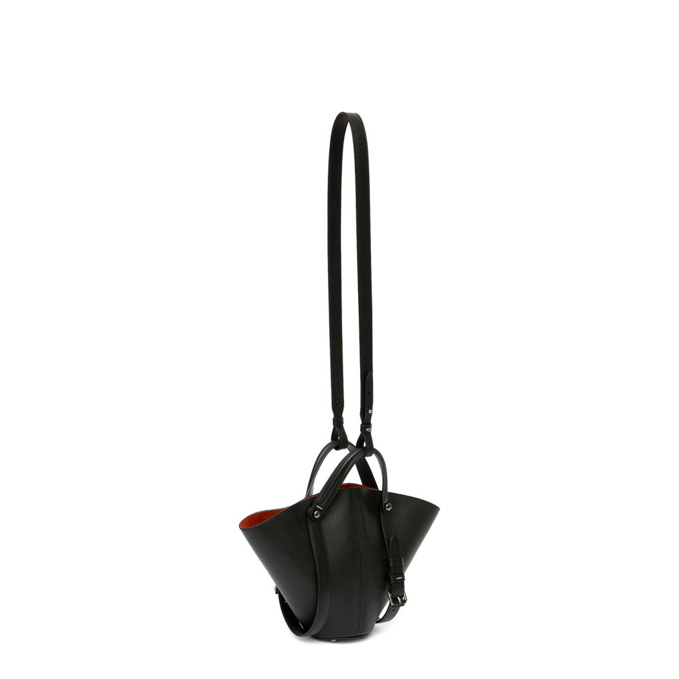Dress-age Small Calf Leather Top-Handle Bag - Black - Image 5
