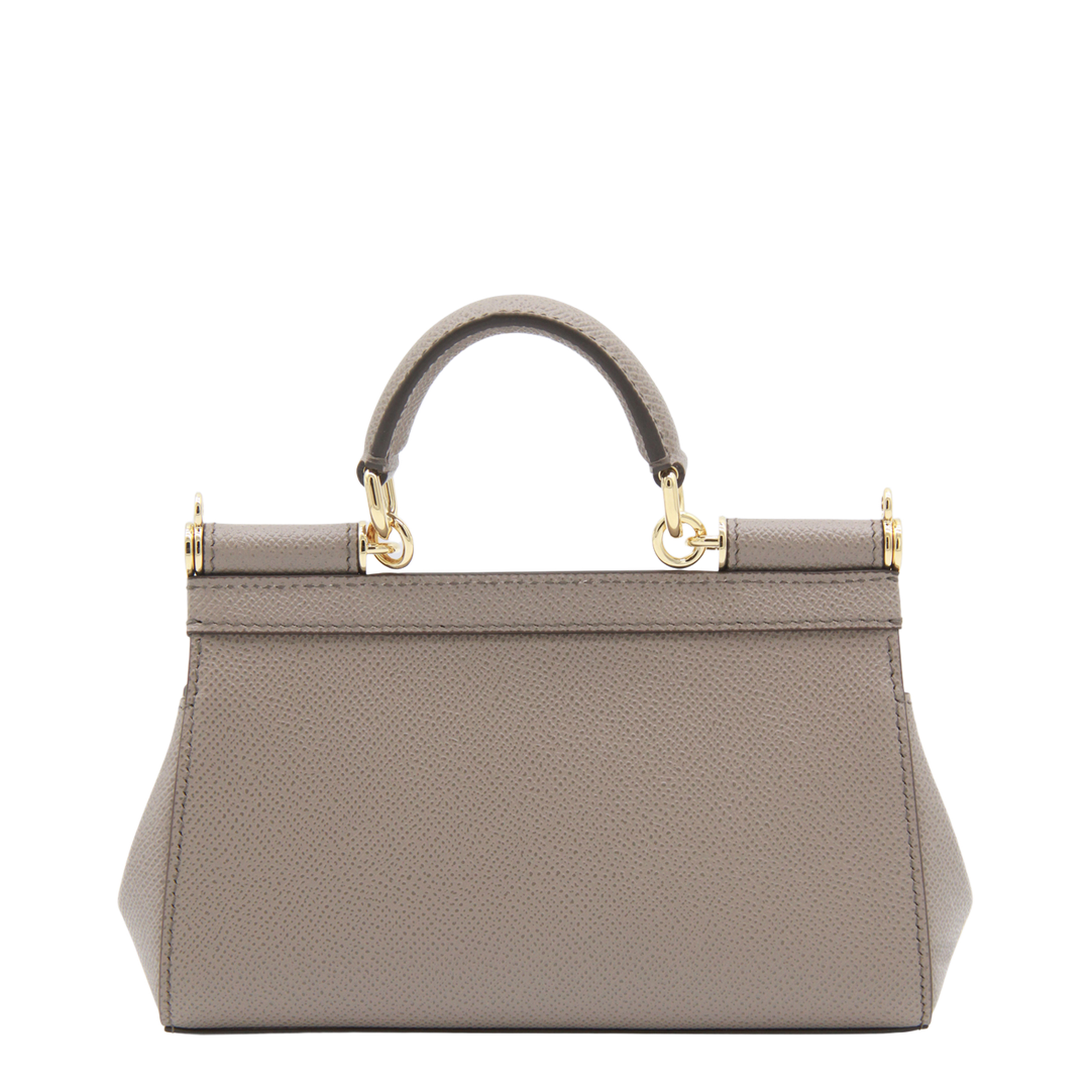 Sicily Mini Calfskin Top Handle Bag - Beige - Image 6