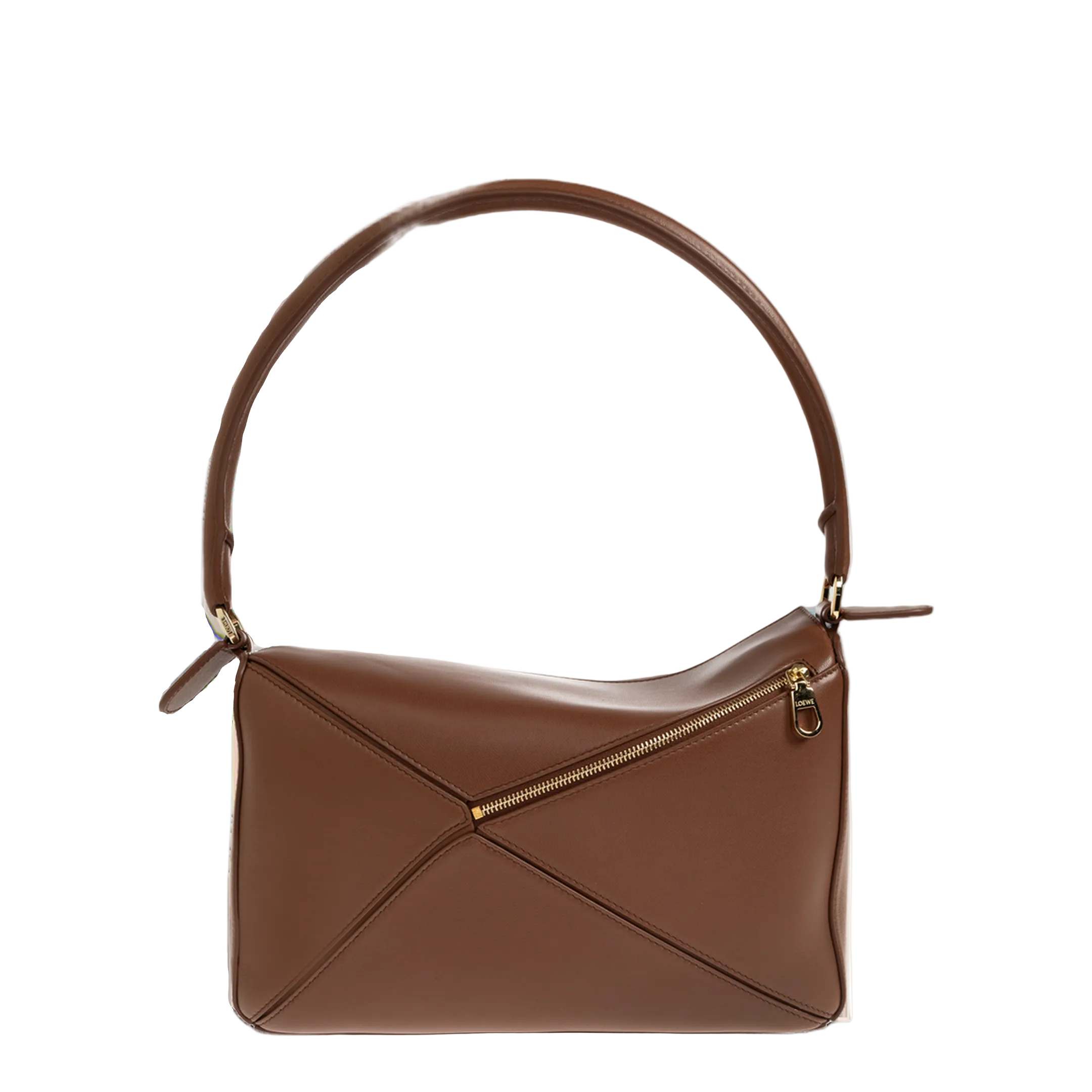 Puzzle Medium Nappa Lambskin Shoulder Bags - Pecan - Image 4