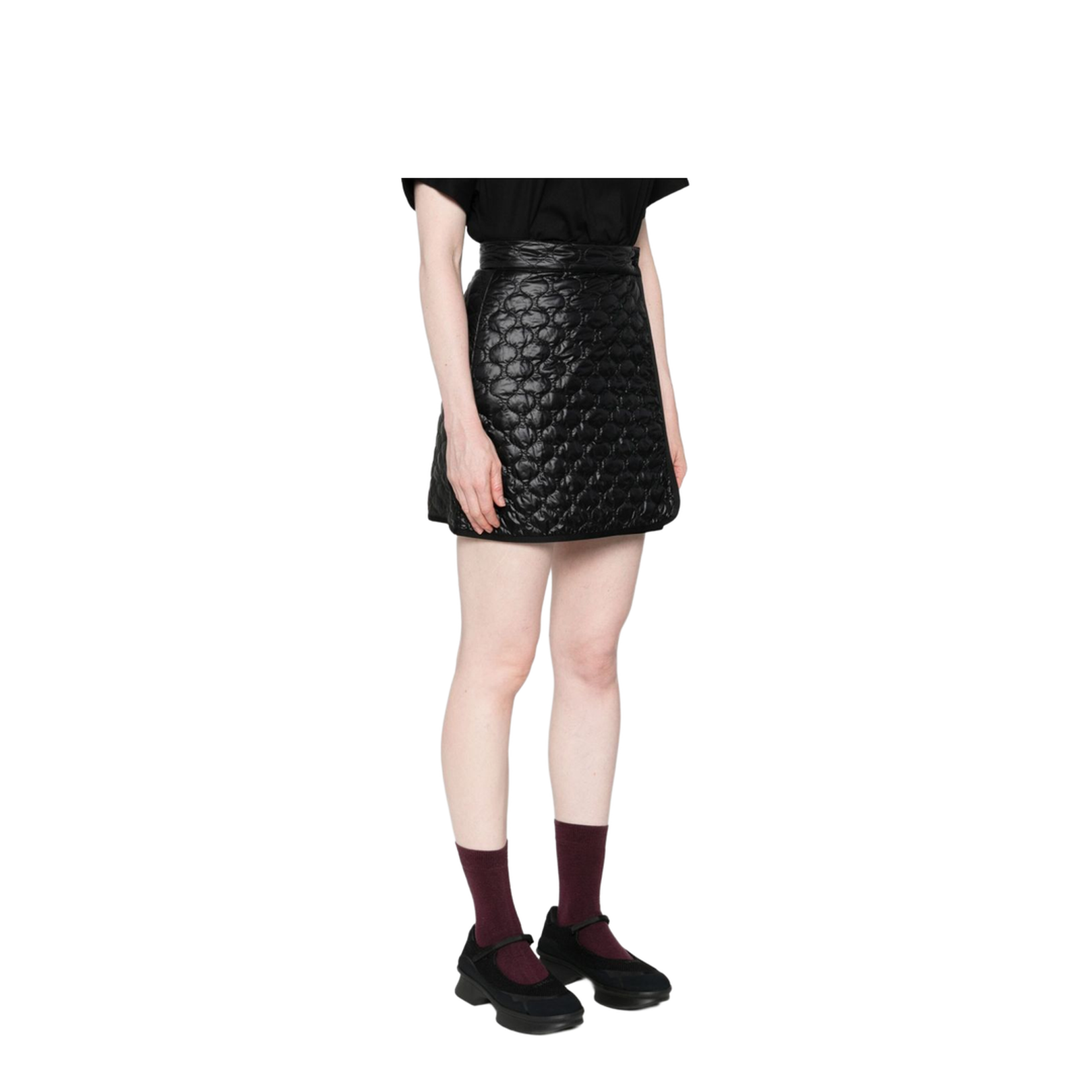 Square-Quilted Padded Mini Skirt - Image 3