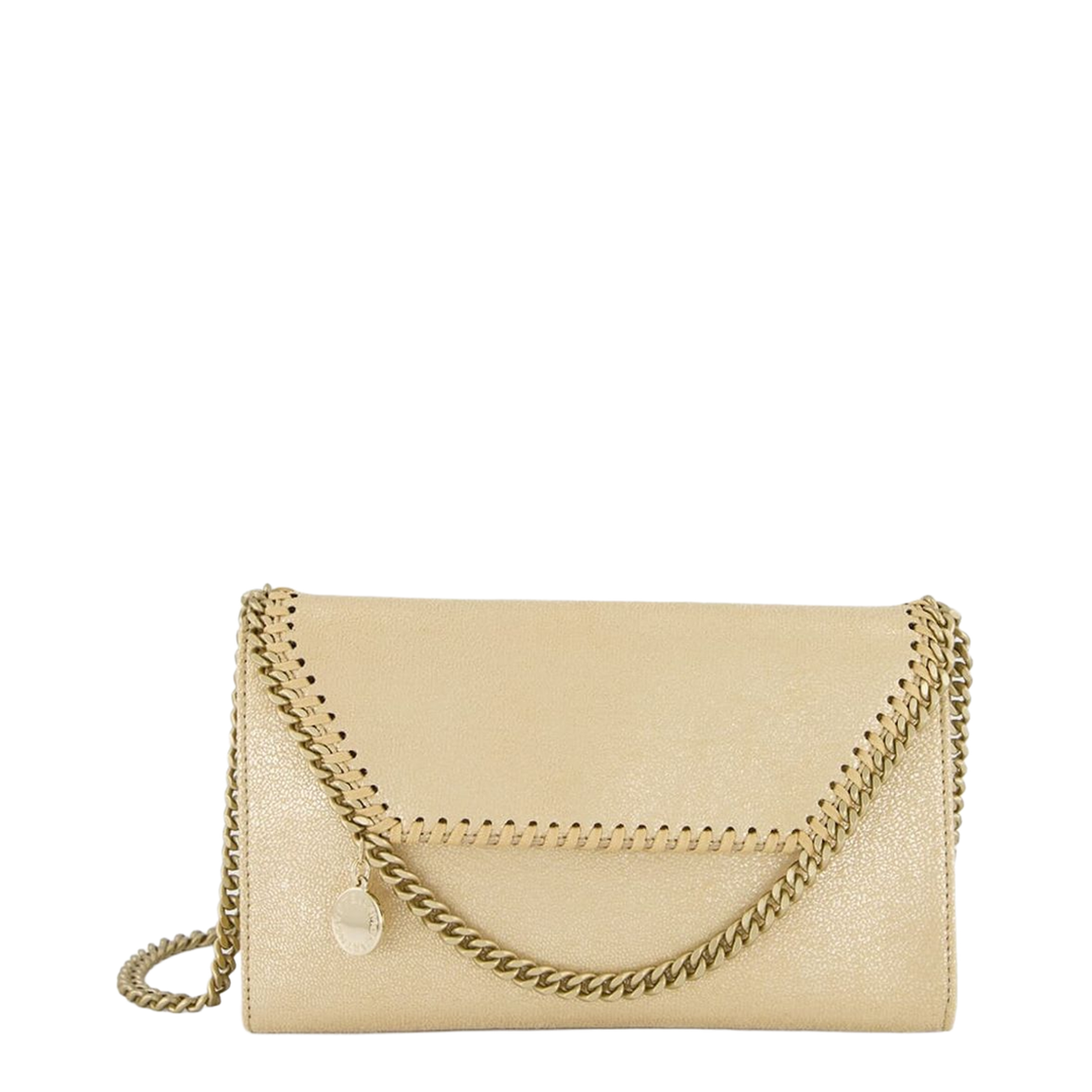 Falabella Polyester Wallet On Chain - Gold - Image 1