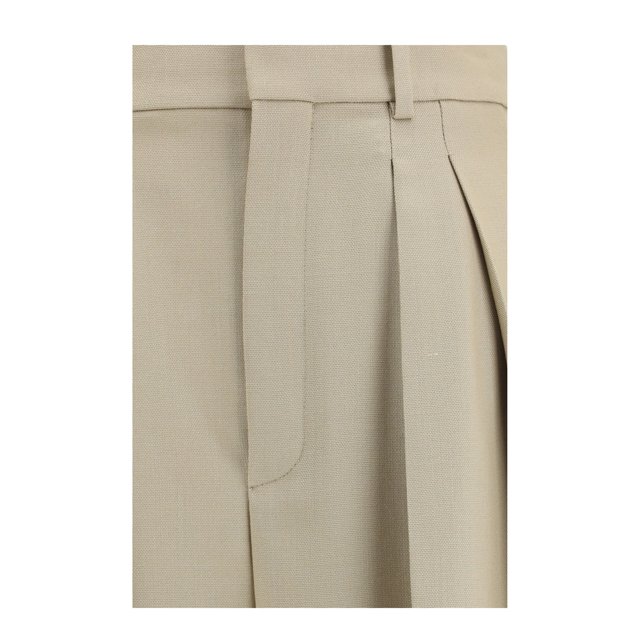 Tailored Wool and Silk Canvas Pants - Image 3