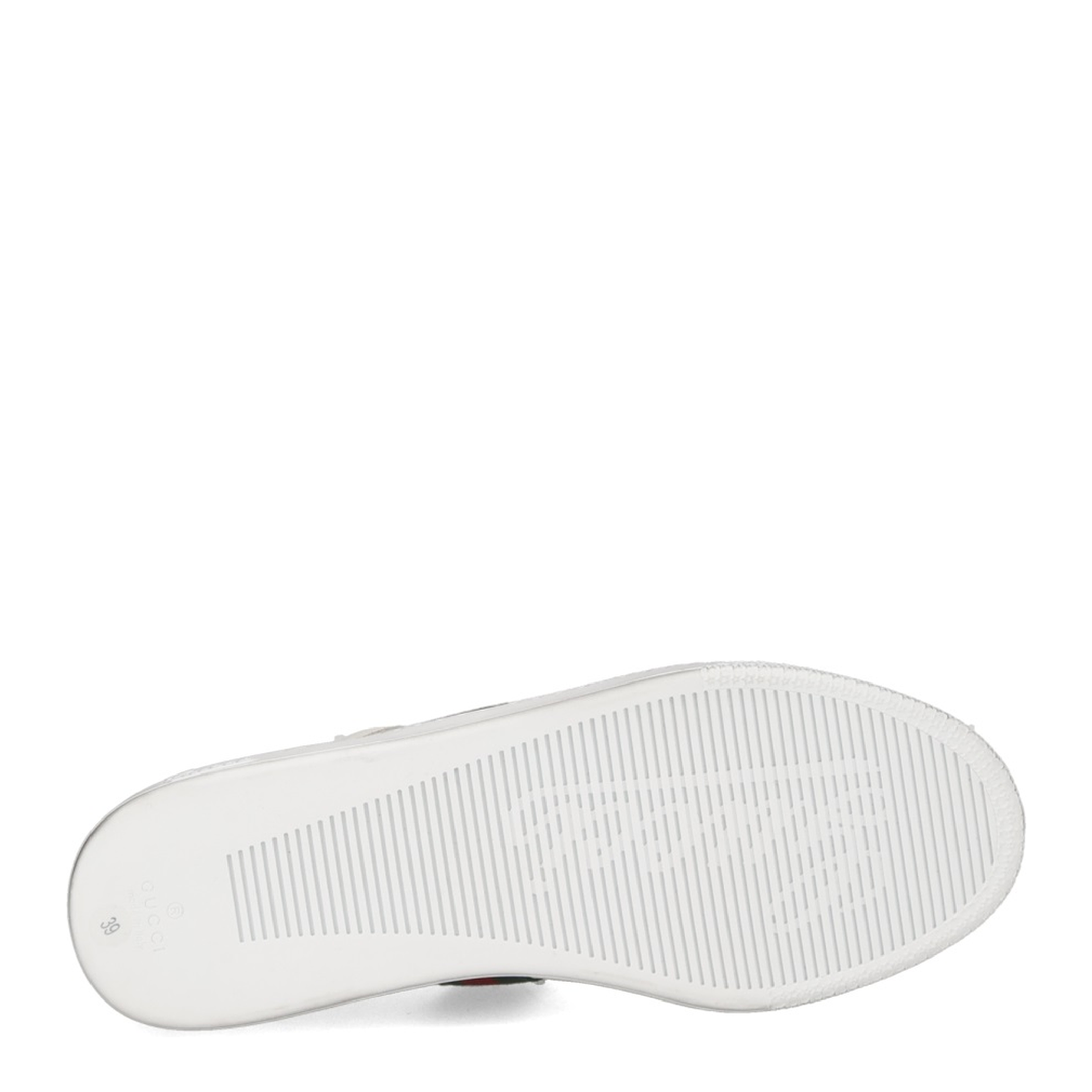 Stretch Low-Top Trainer in White Leather - Image 4