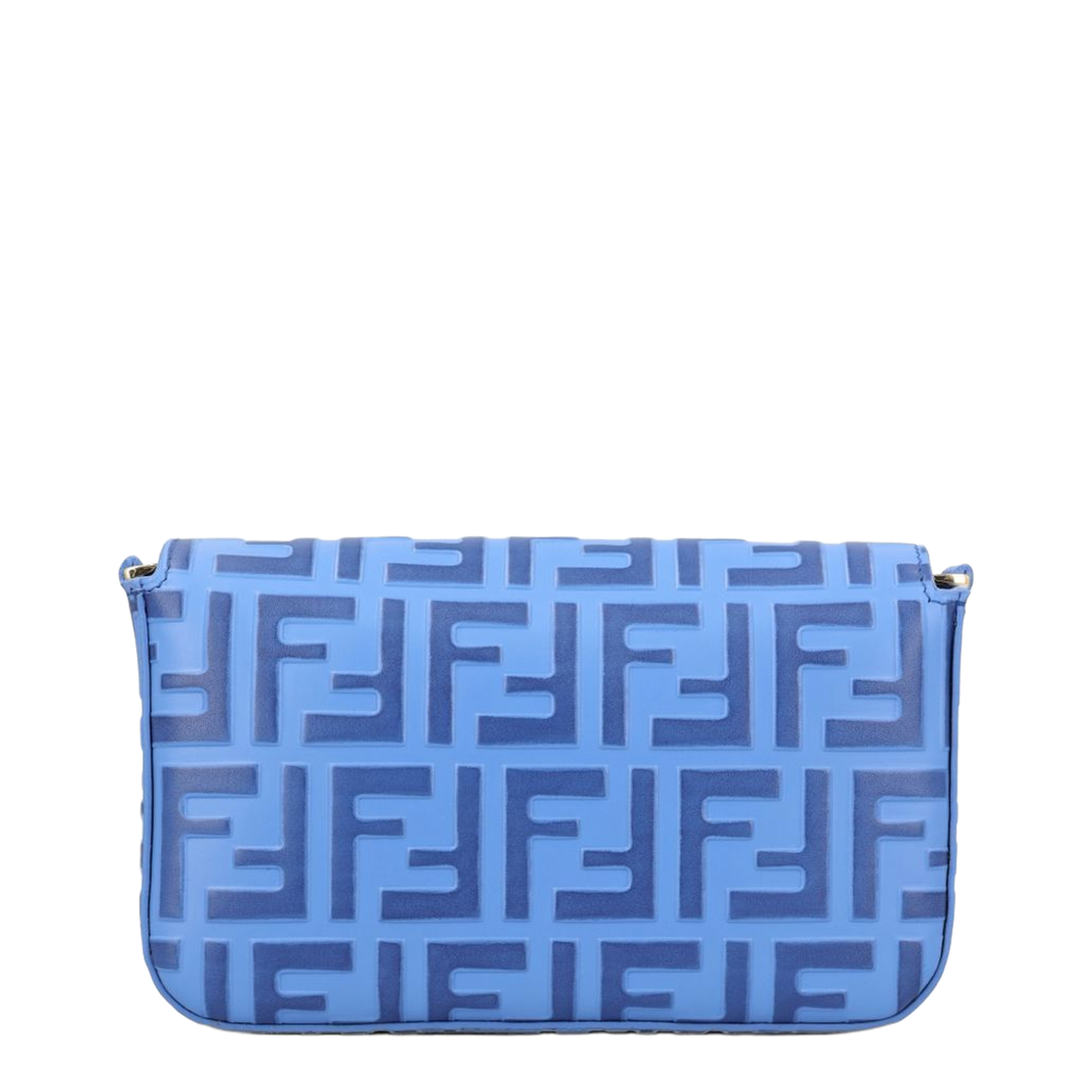 FF Diamonds Calf Leather Wallet on Chain - Azul mar - Image 2