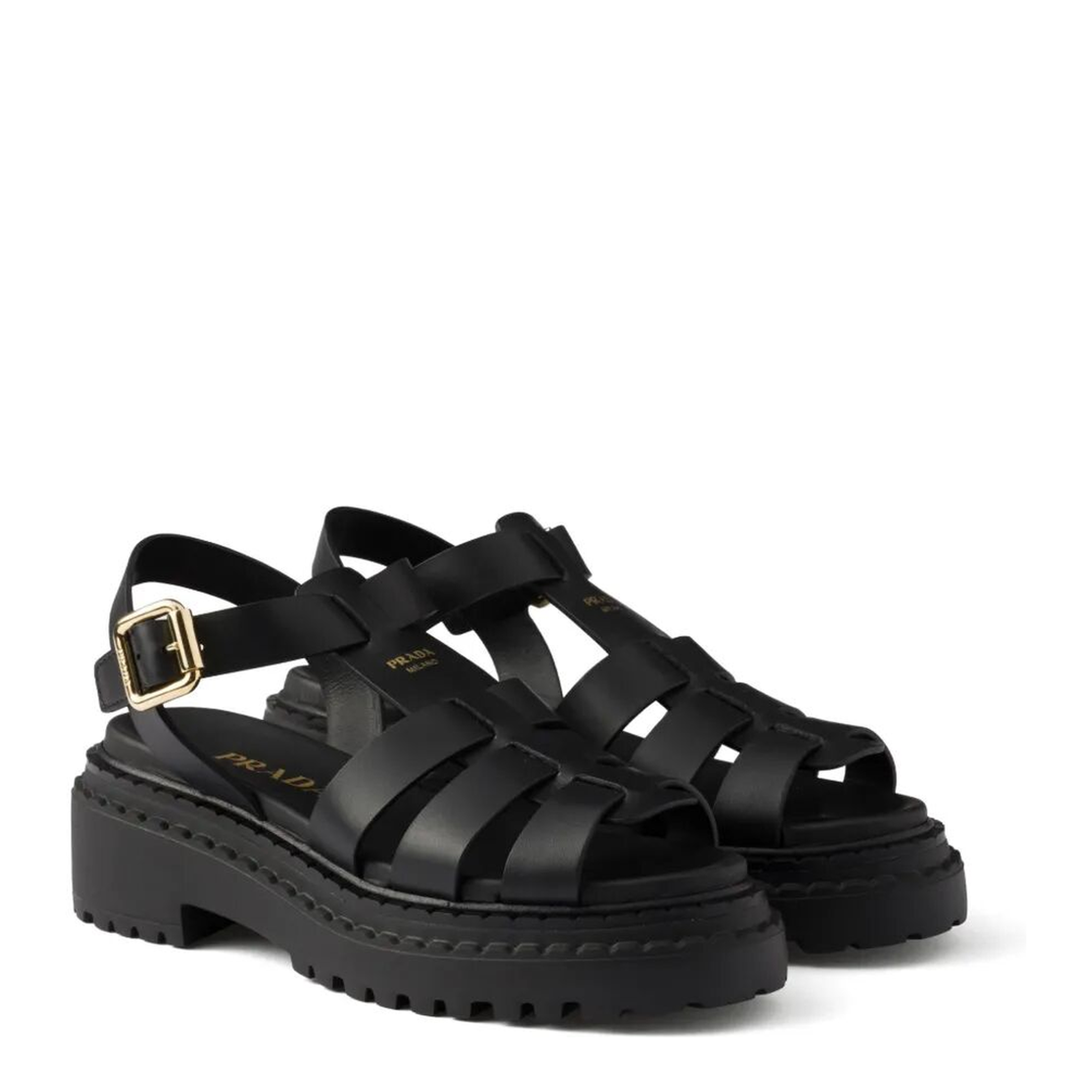 Fisherman's Leather Flatform Sandals - Image 3