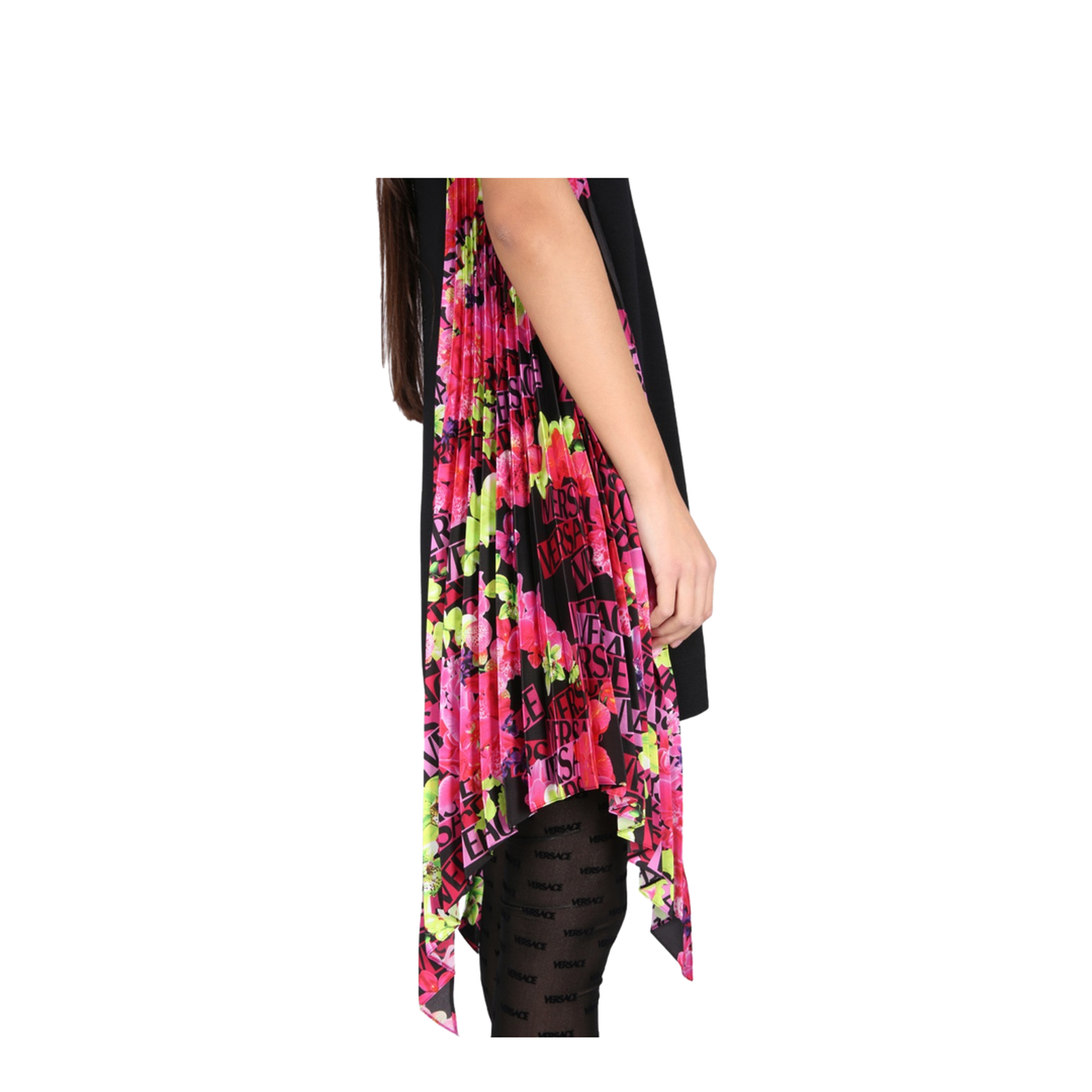 Orchid Logo Dress In Black - Image 4