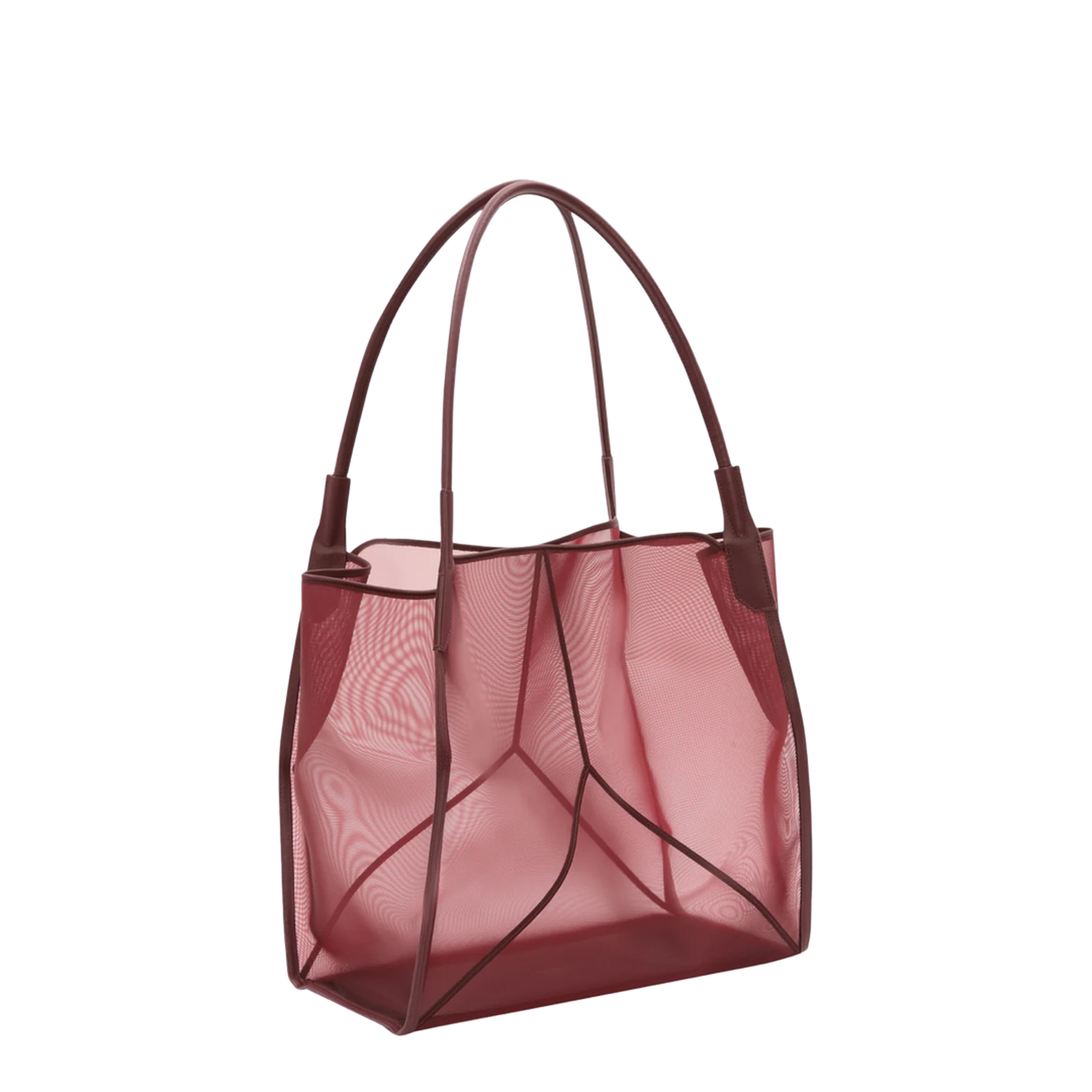 Large Polyamide Tote Bag - Burgundy - Image 3