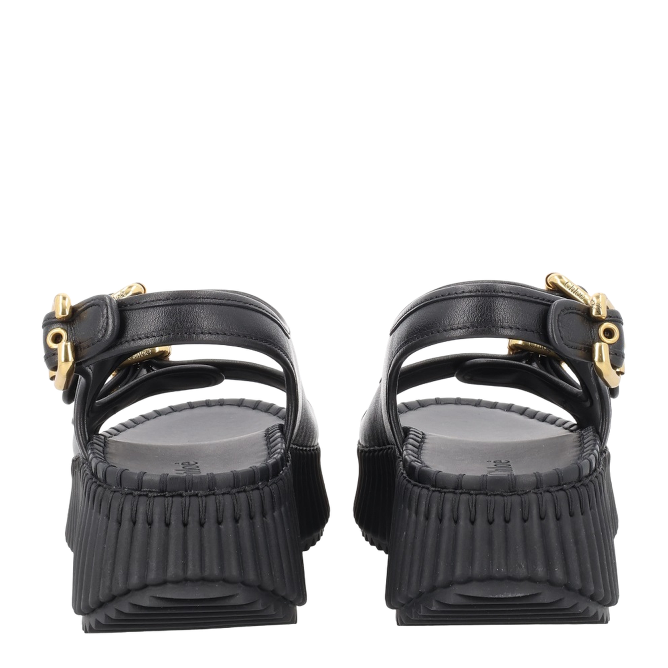 Nama Sandal With Wedge in Black - Image 4