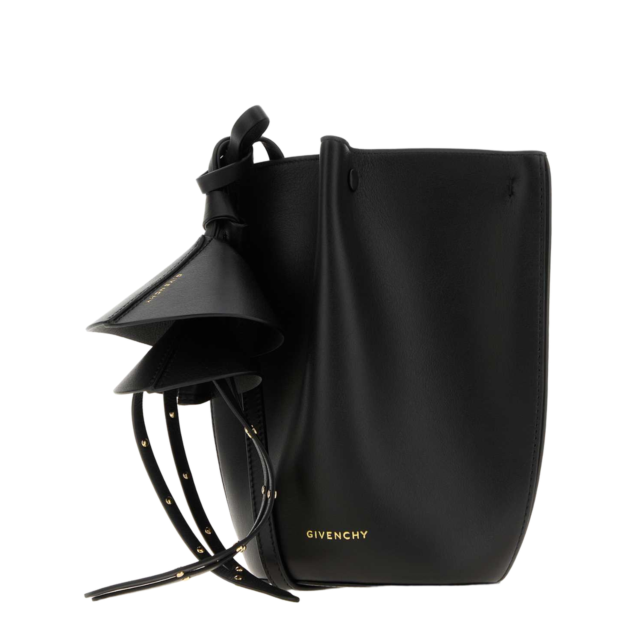 Nano Snap Calfskin Bucket Bag - Black - Image 2