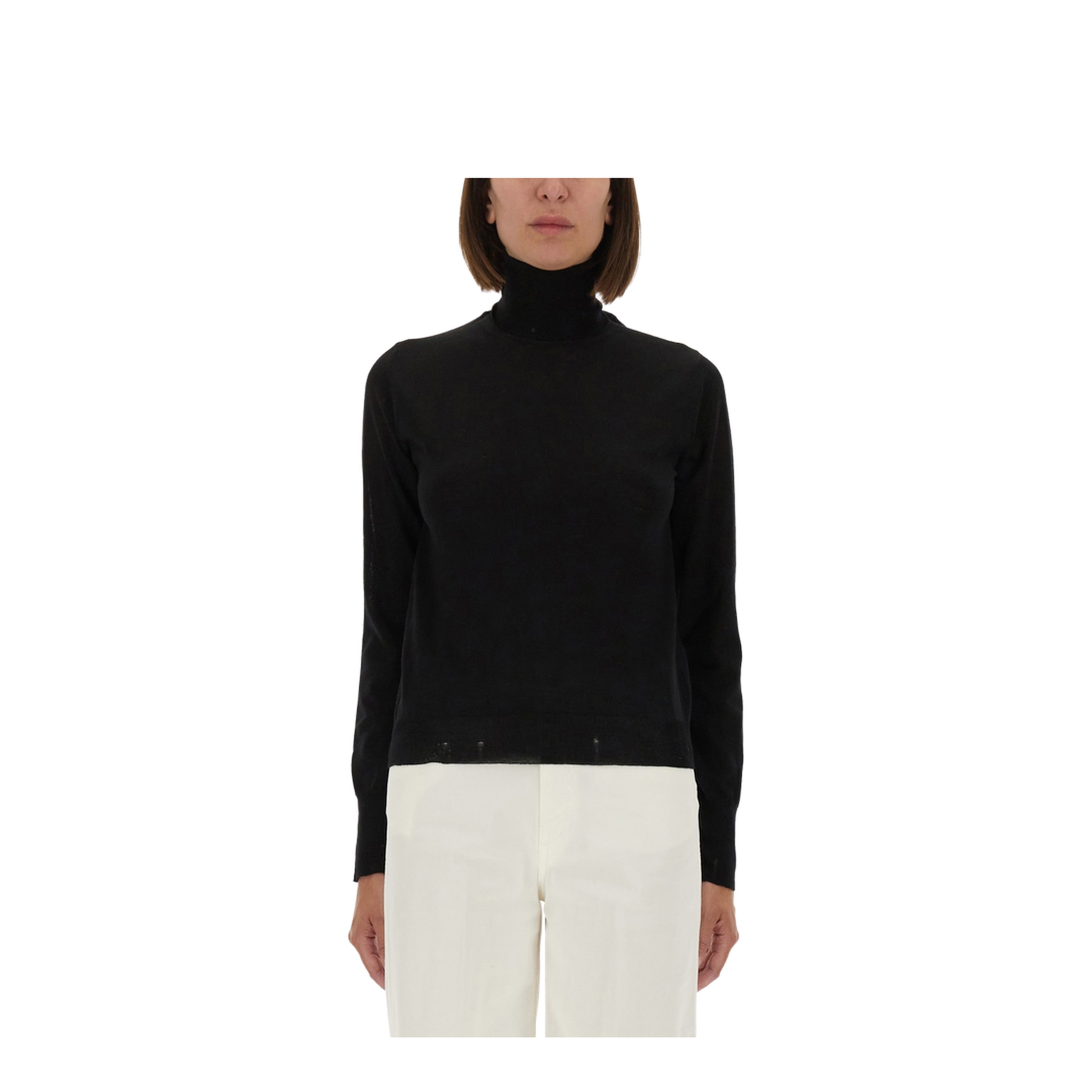 Worn Effect Wool Sweater - Image 1