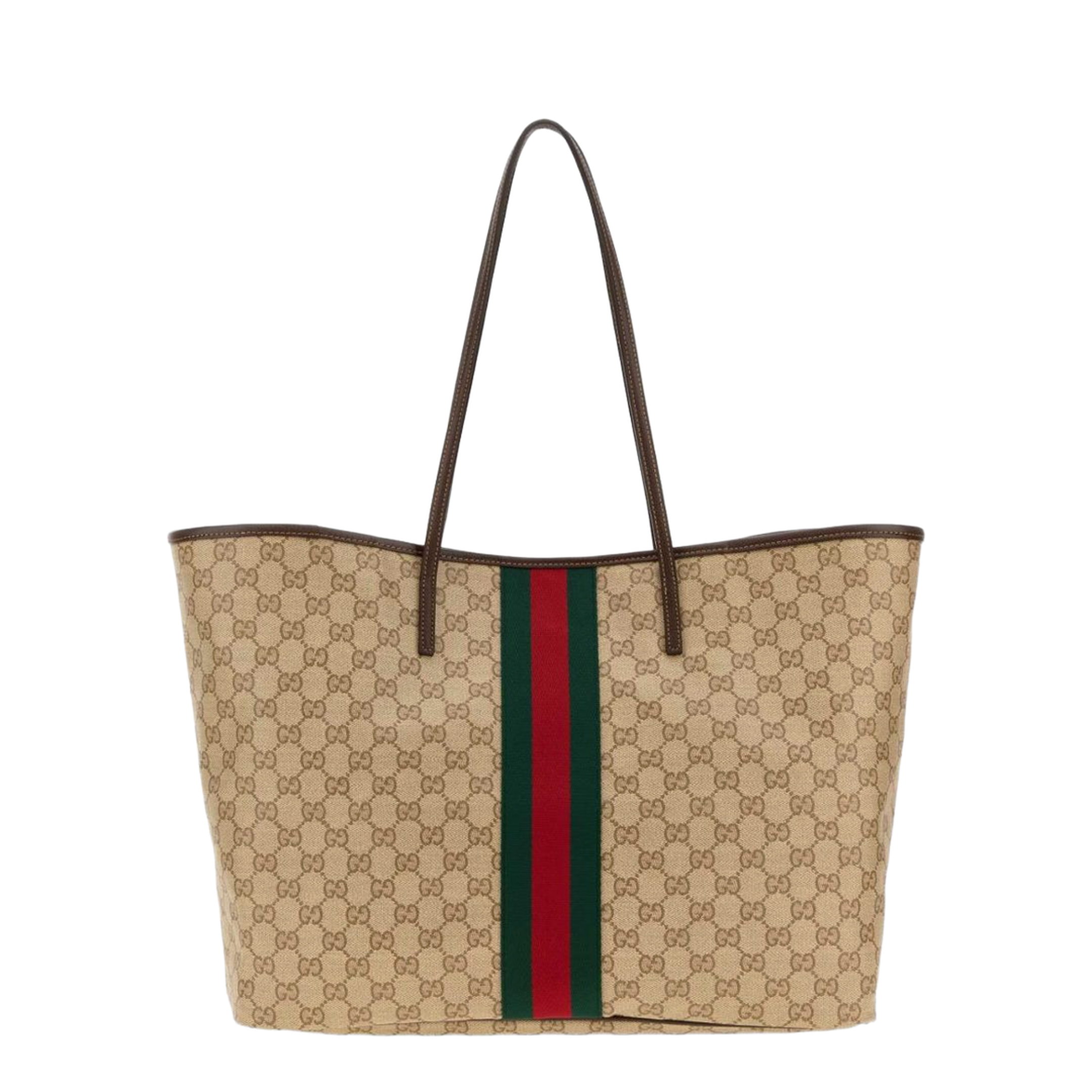 Tribeca Large Canvas Tote - Sand and Brown GG Canvas - Image 3
