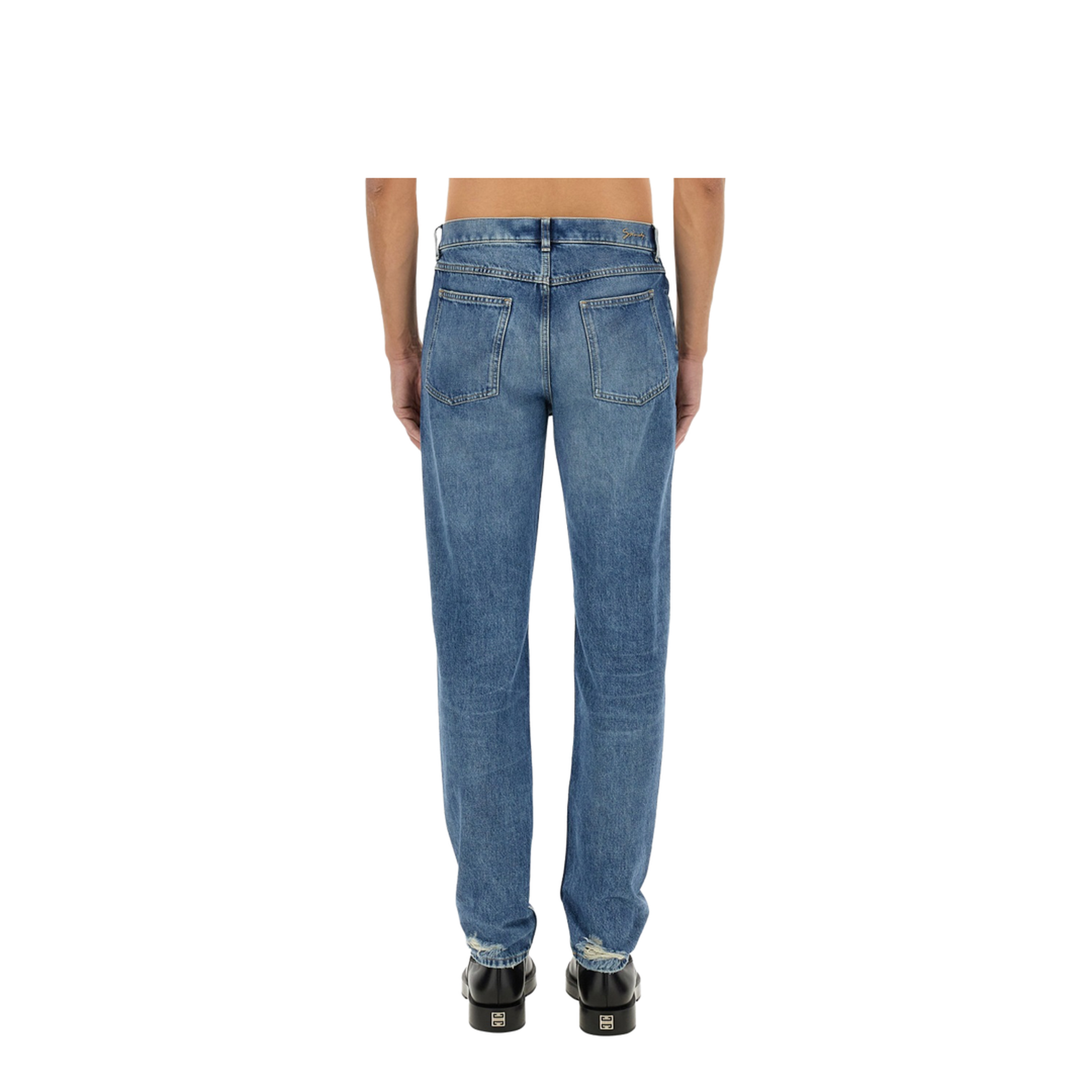 Slim-Fit Denim Jeans - Blue - Image 3